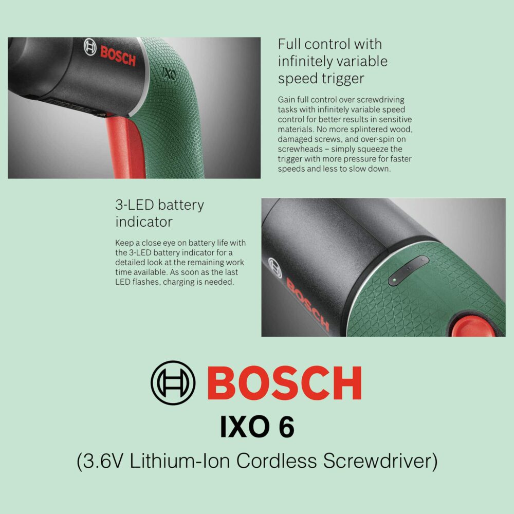 Bosch IXO 6 - 3.6V Cordless Screwdriver