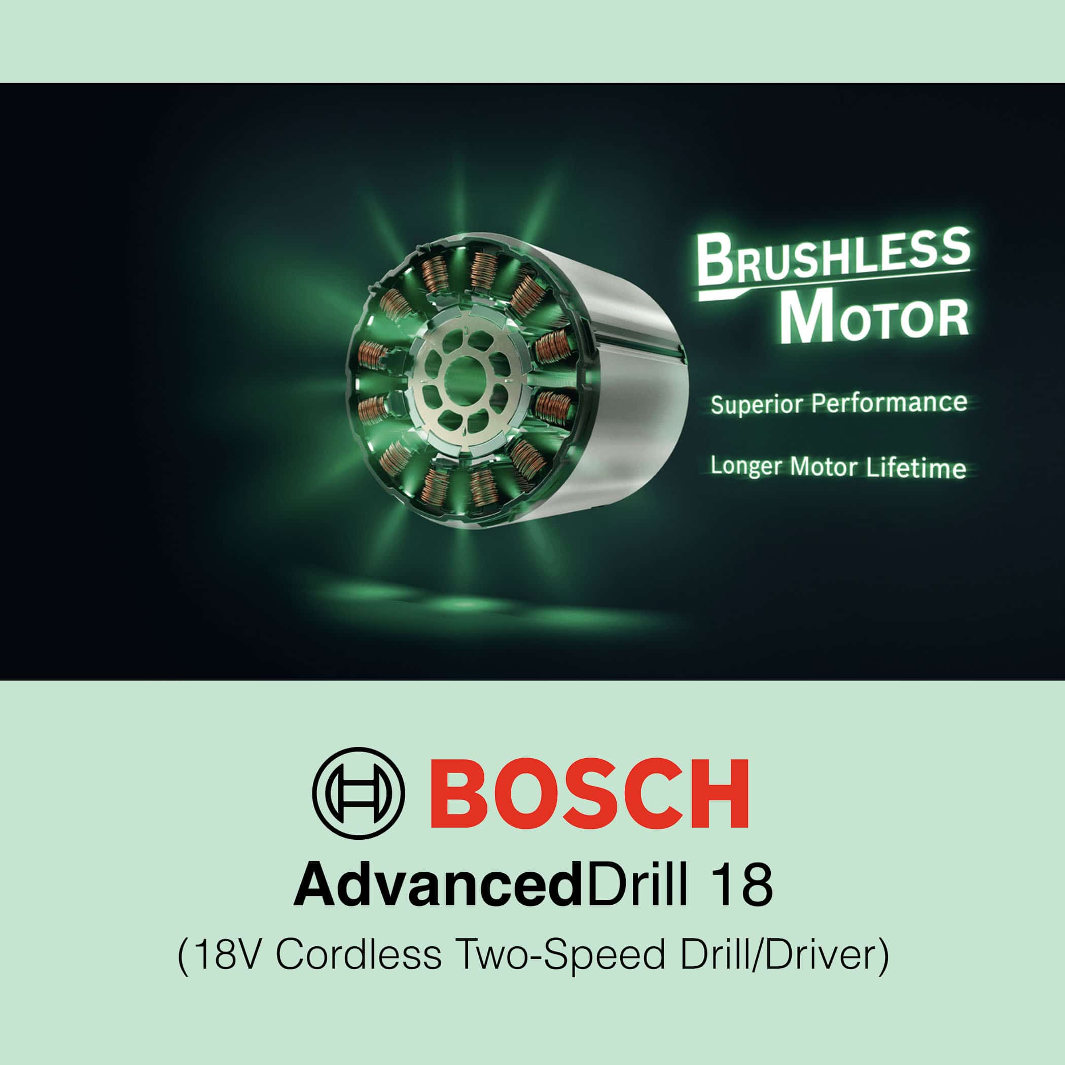 Bosch AdvancedDrill 18 - 18V Cordless Two-Speed Drill/Screwdriver - Brushless Motor