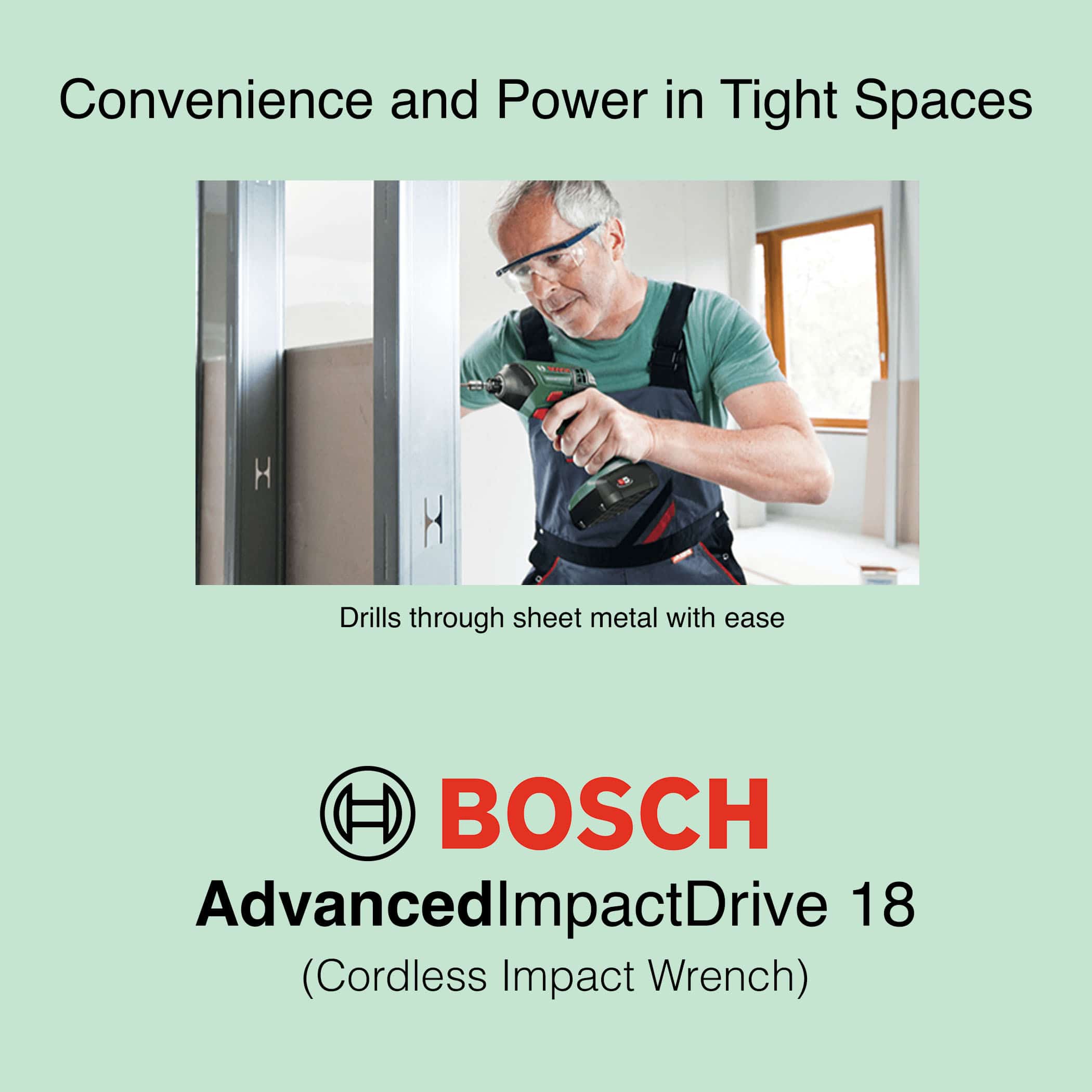 AdvancedImpactDrive 18 - 18V Cordless Impact Wrench - Convenience and Power in Tight Spaces