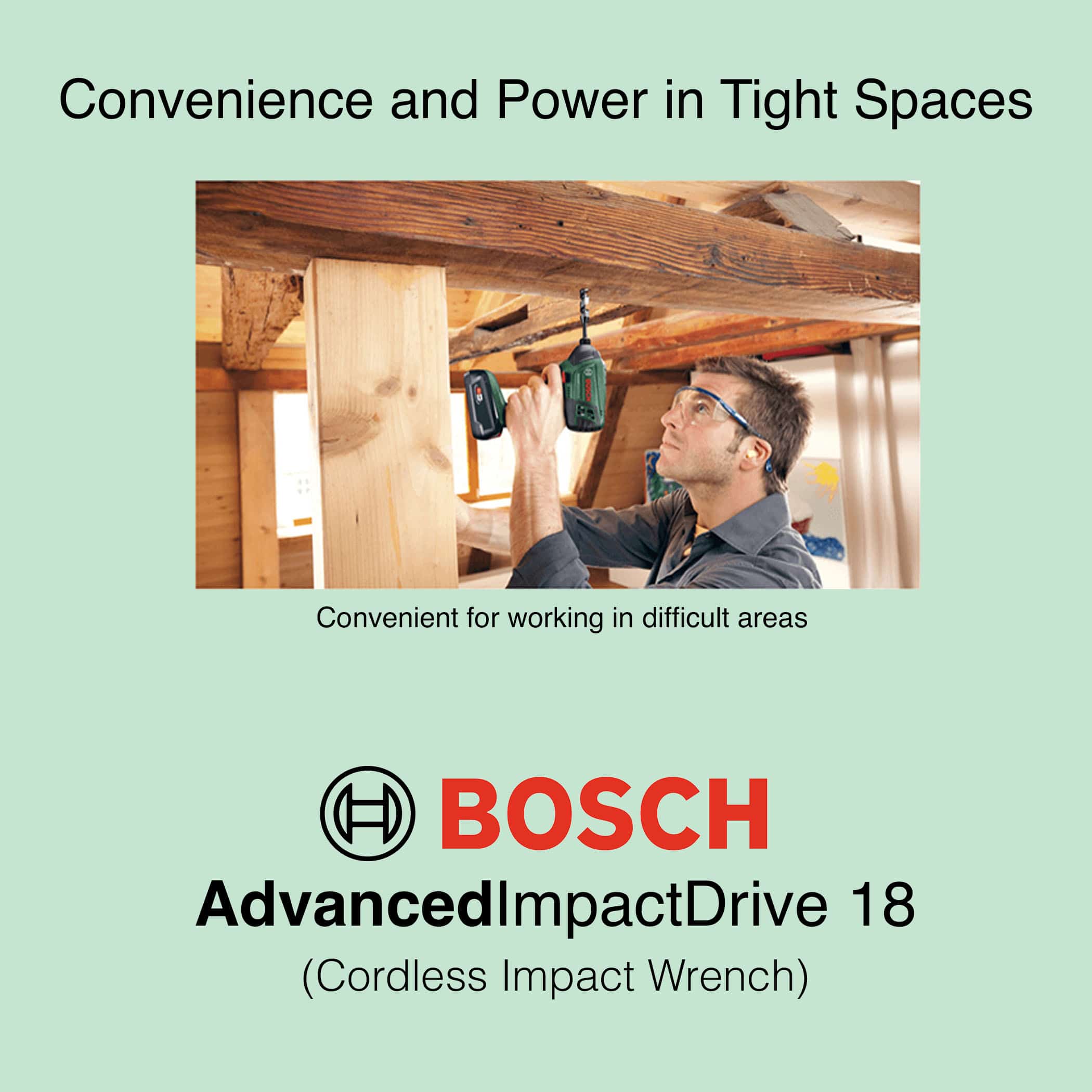 AdvancedImpactDrive 18 - 18V Cordless Impact Wrench - Convenience and Power in Tight Spaces