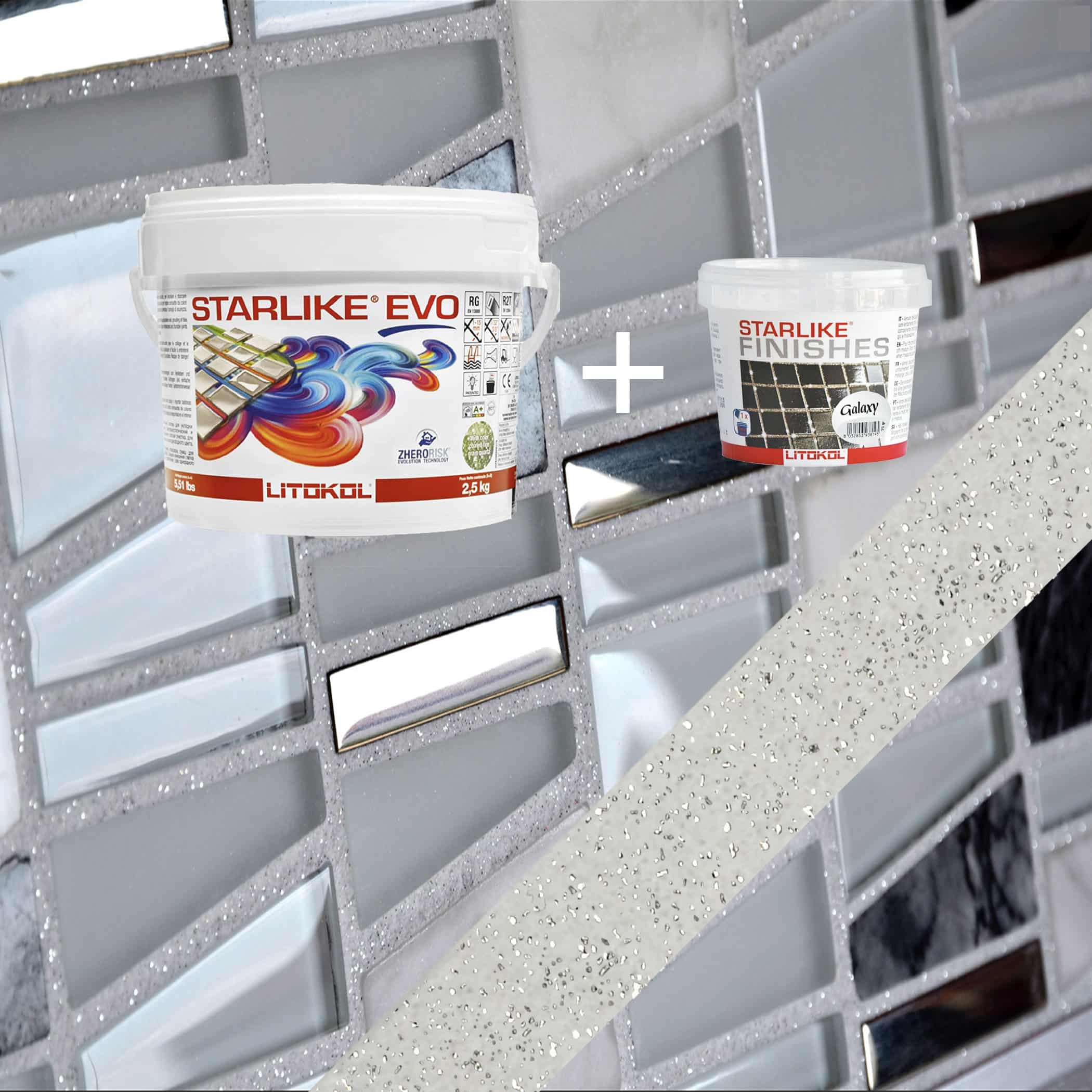 Starlike EVO Epoxy Grout 105 Bianco Titanio Galaxy - 2.5kg Variation Image