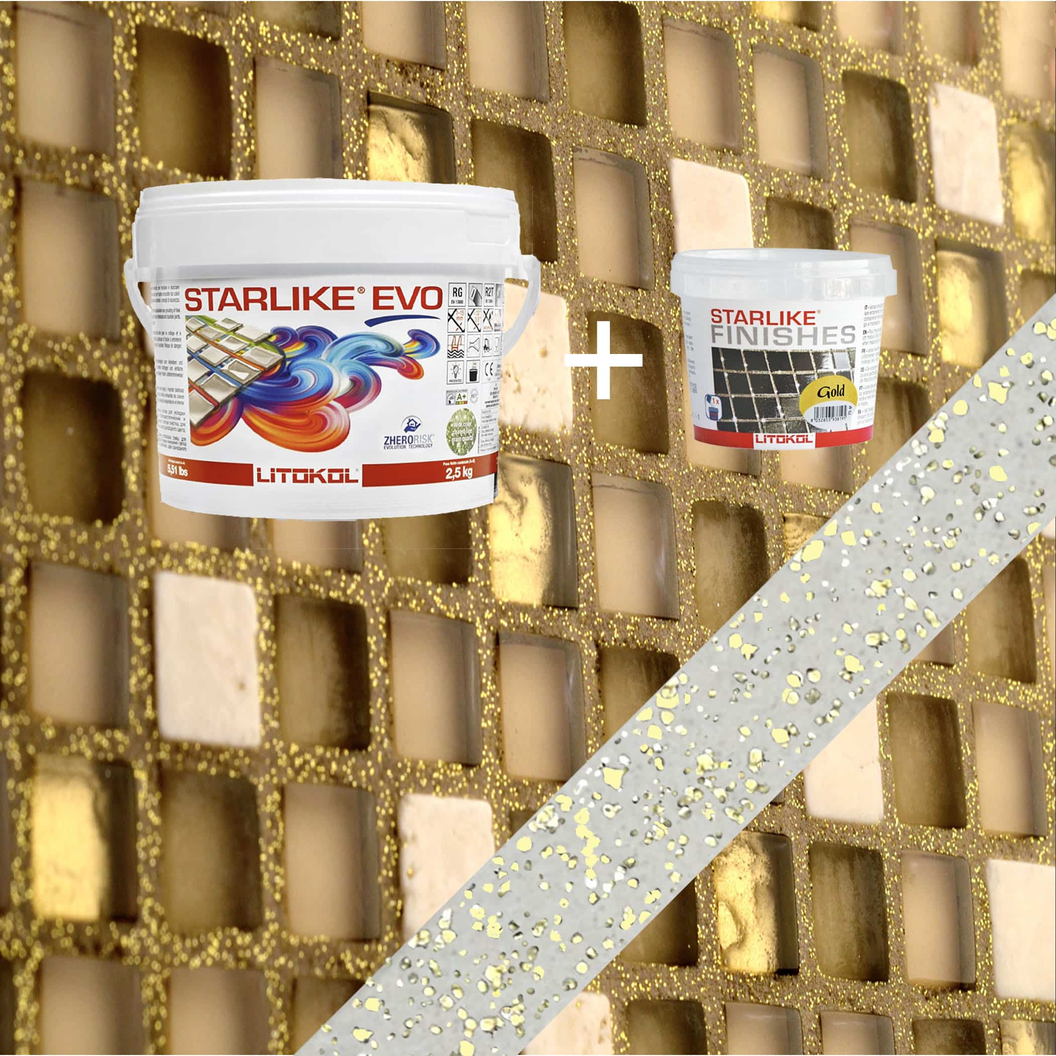 Starlike EVO Epoxy Grout 105 Bianco Titanio Gold - 2.5kg Variation Image