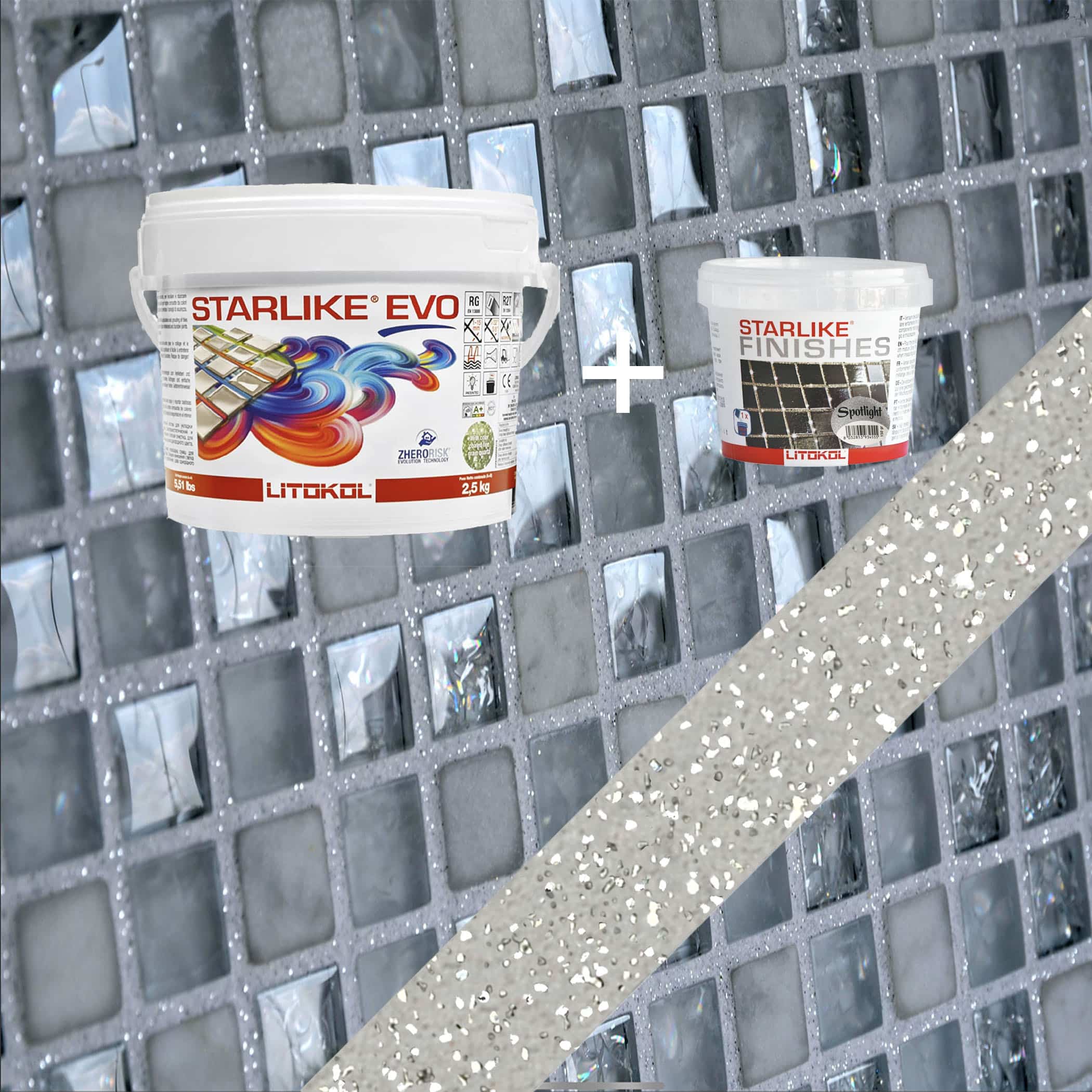 Starlike EVO Epoxy Grout 110 Grigio Perla Spotlight - 2.5 kg Variation Image