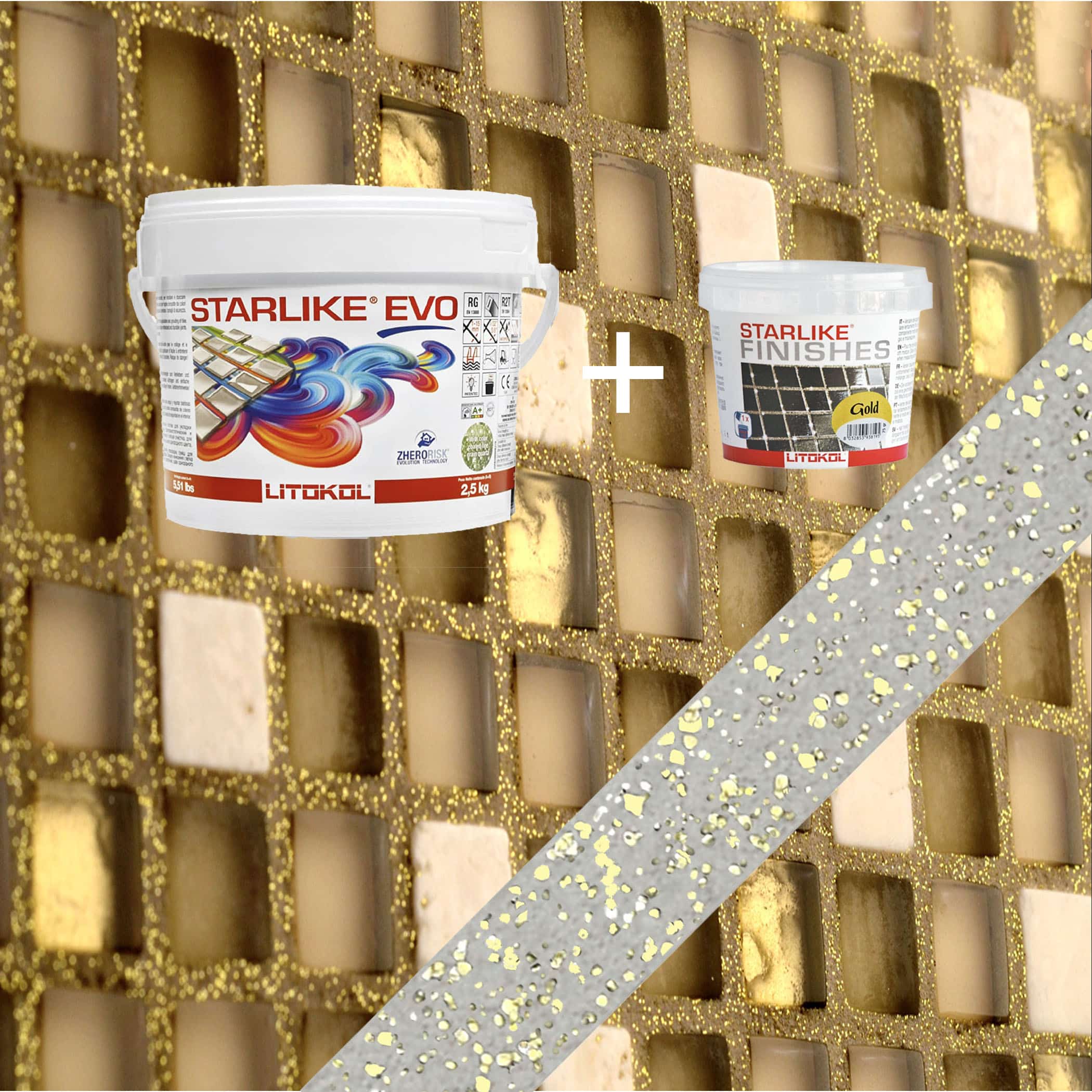 Starlike EVO Epoxy Grout 110 Grigio Perla Gold - 2.5 kg Variation Image