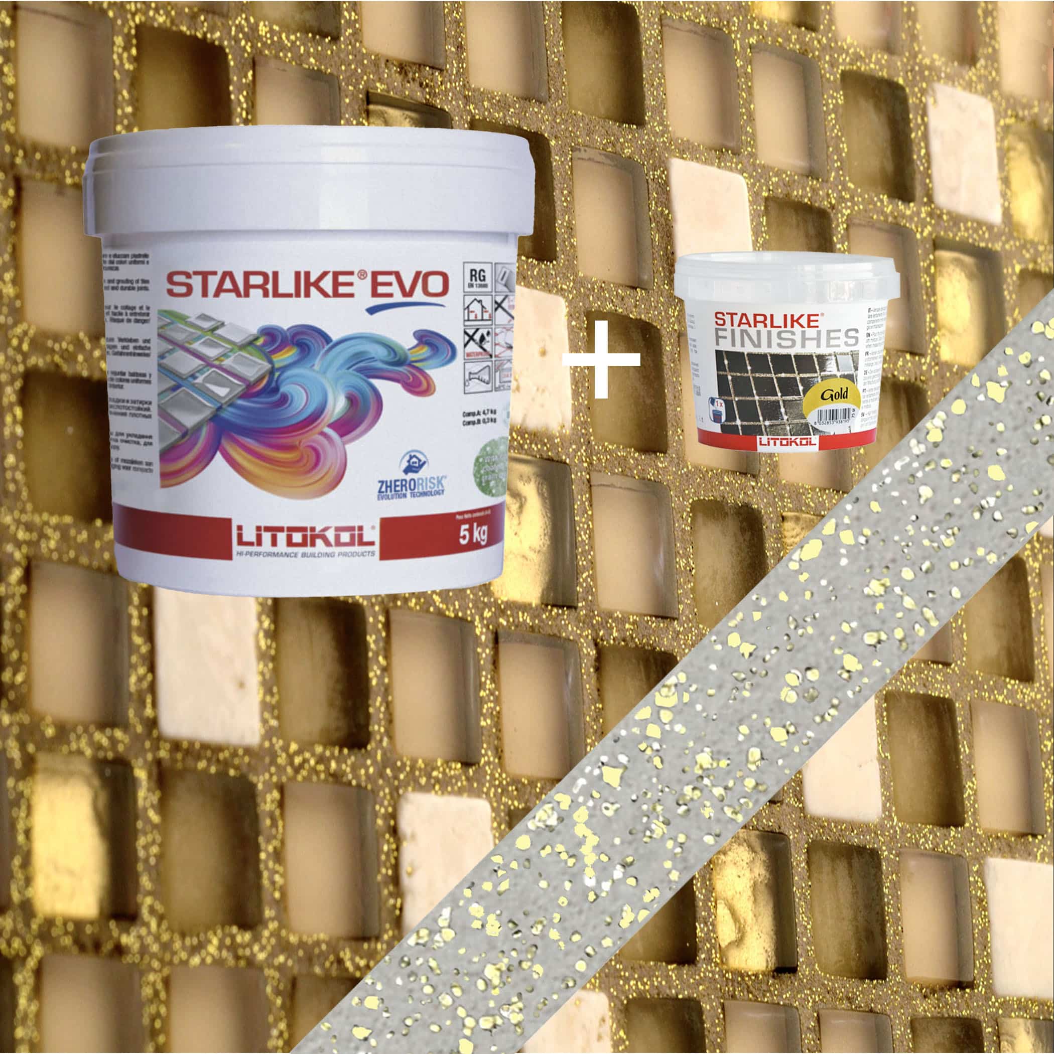 Starlike EVO Epoxy Grout 110 Grigio Perla Gold - 5 kg Variation Image