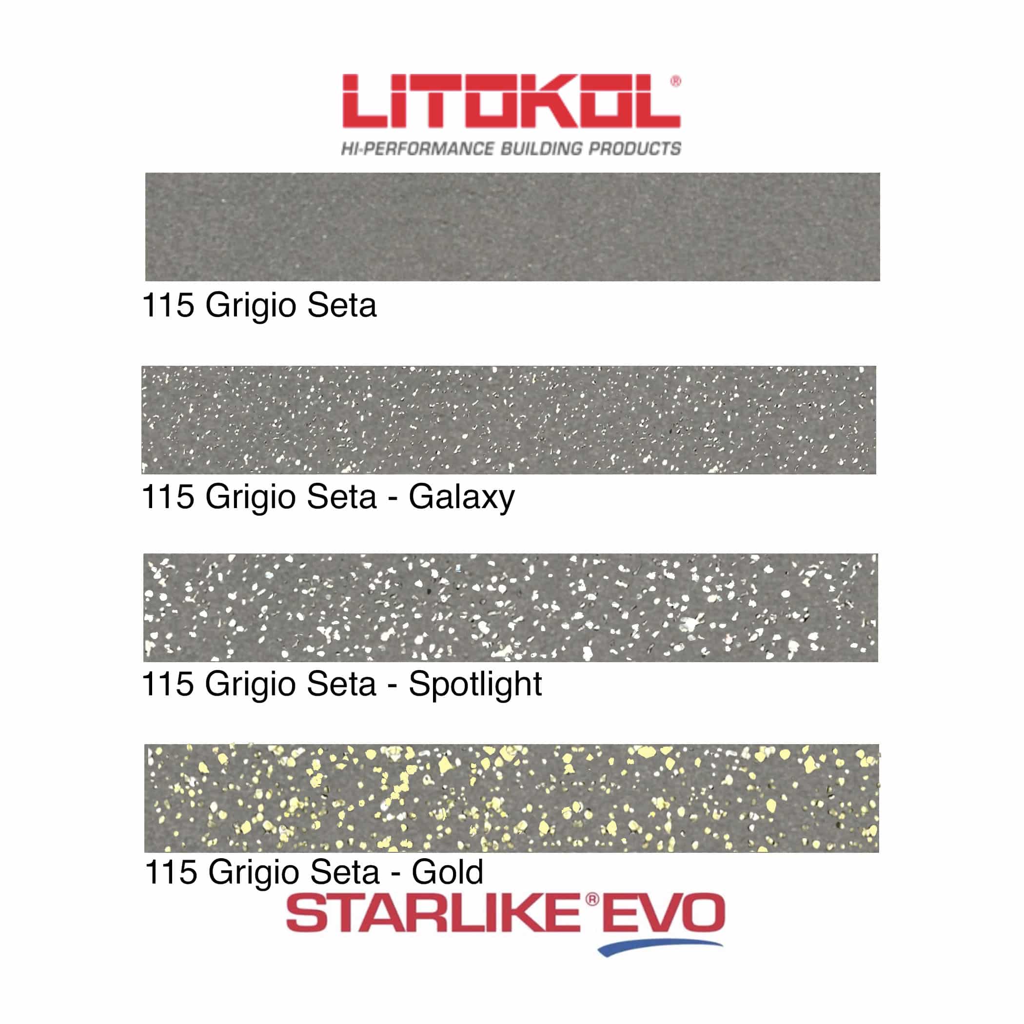 Starlike EVO Epoxy Grout 115 Grigio Seta - Product Range Image