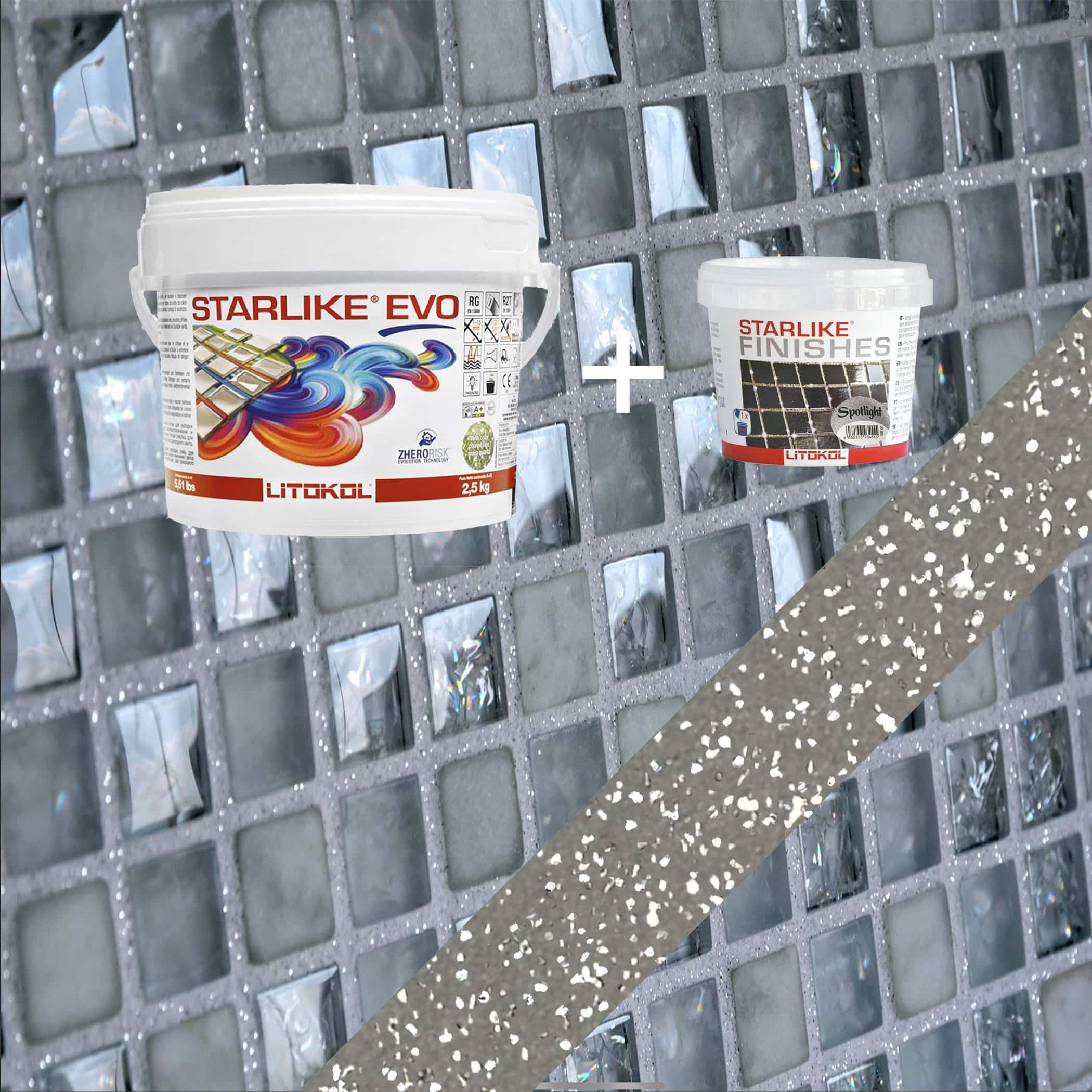 Starlike EVO Epoxy Grout 115 Grigio Seta Spotlight - 2.5 kg Variation Image