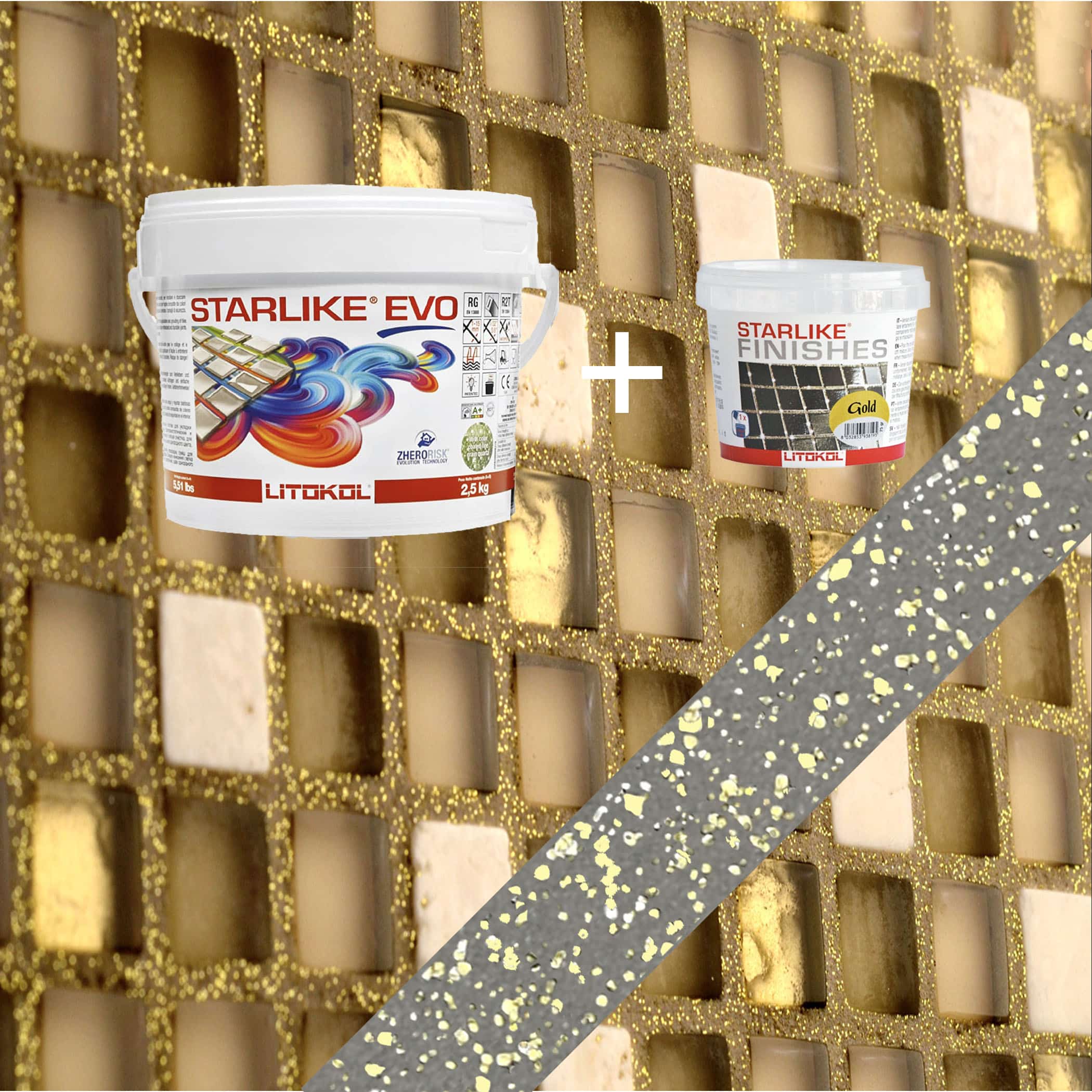 Starlike EVO Epoxy Grout 115 Grigio Seta Gold - 2.5 kg Variation Image