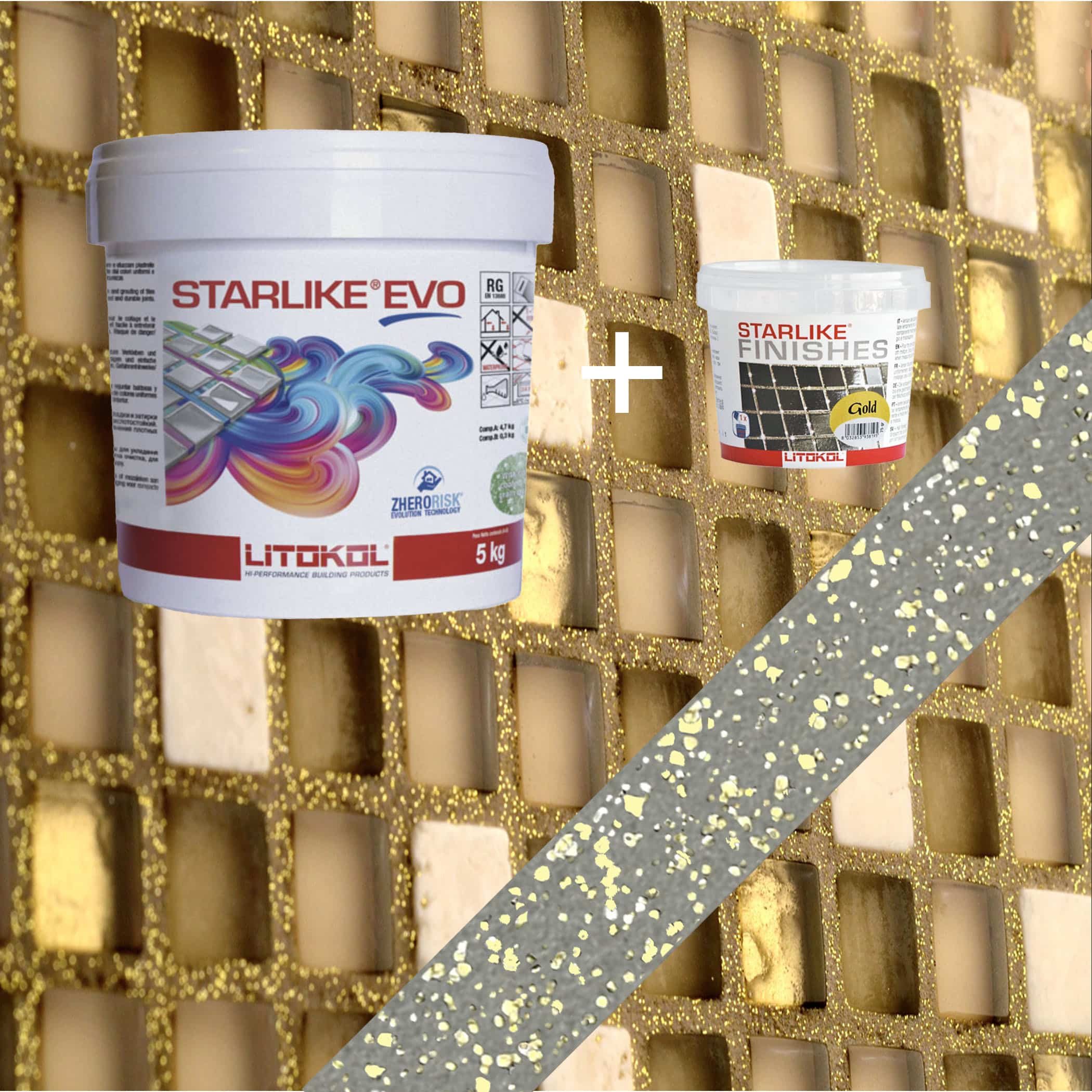 Starlike EVO Epoxy Grout 120 Grigio Piombo Gold - 5 kg Variation Image