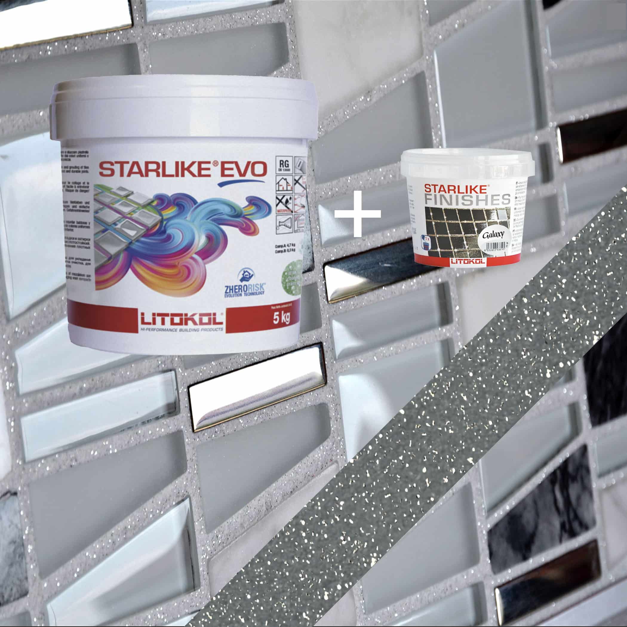 Starlike EVO Epoxy Grout 130 Grigio Ardesia Galaxy - 5kg Variation Image