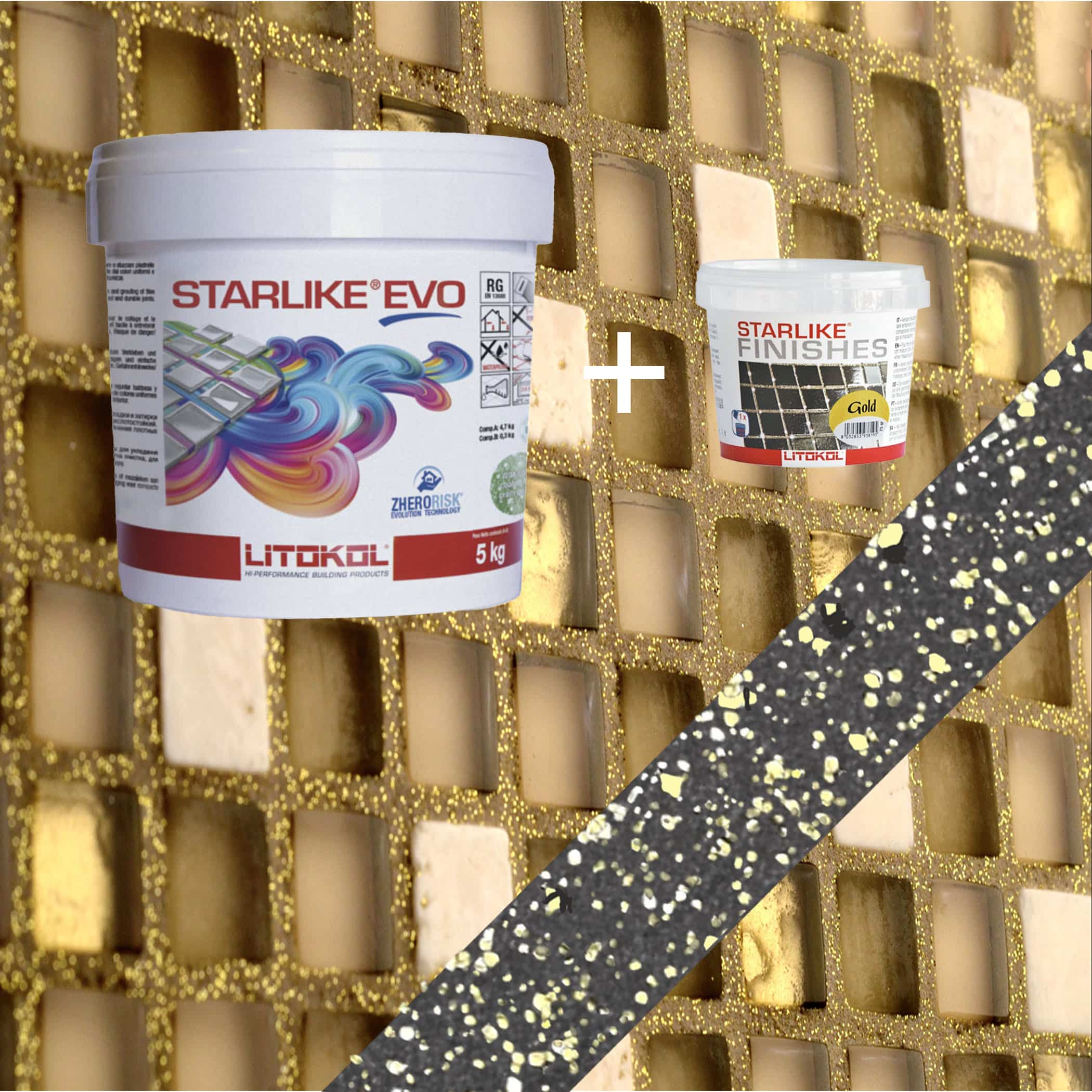 Starlike EVO Epoxy Grout 140 Nero Grafite Gold - 5kg Variation Image