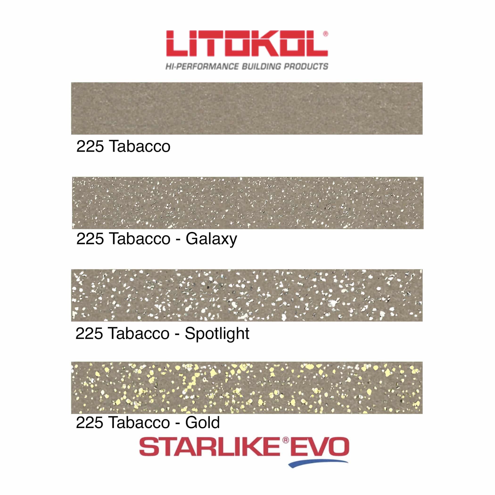 Starlike EVO Epoxy Grout 225 Tabacco - Product Range Image