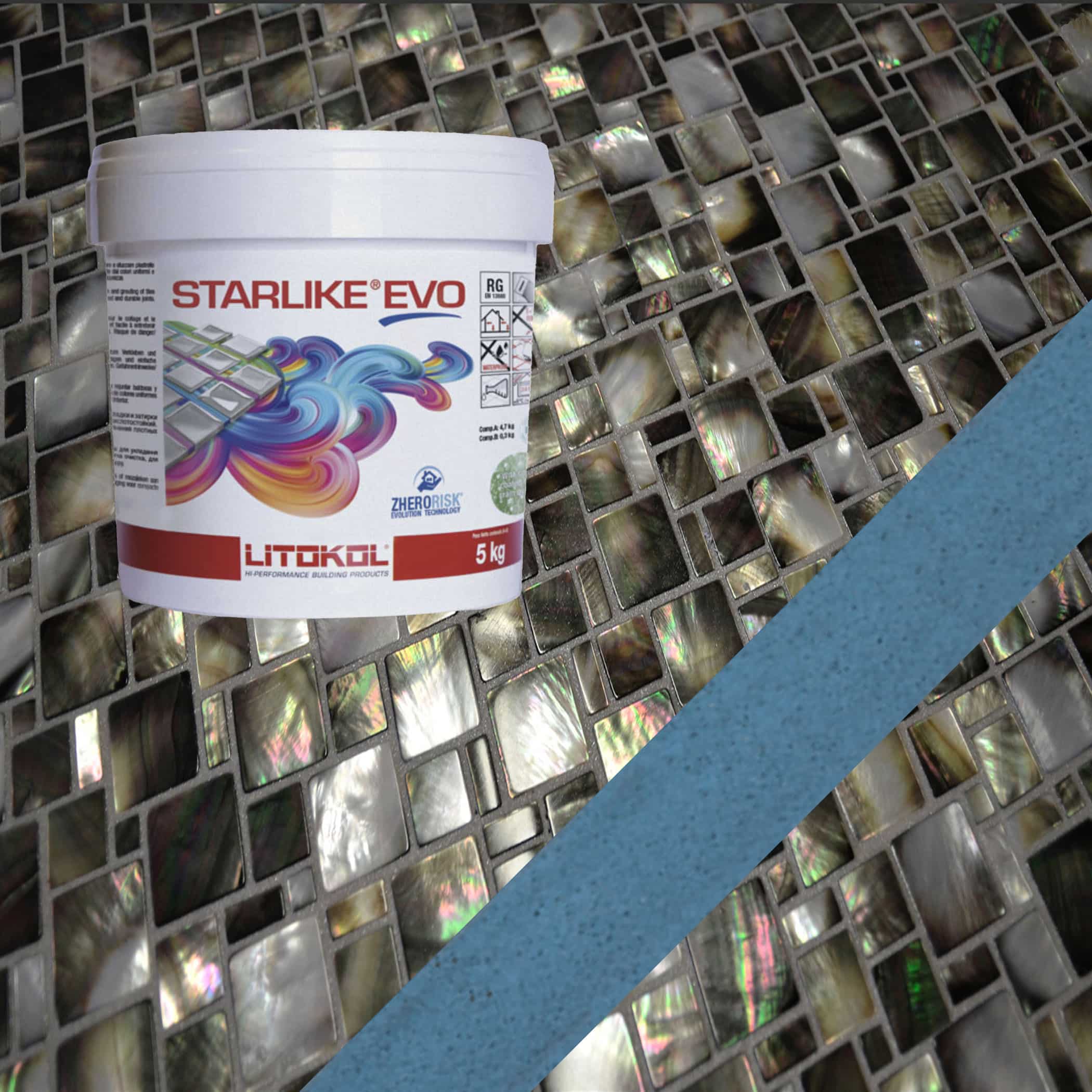 Starlike EVO Epoxy Grout 340 Blu Denim - 5kg Variation Image