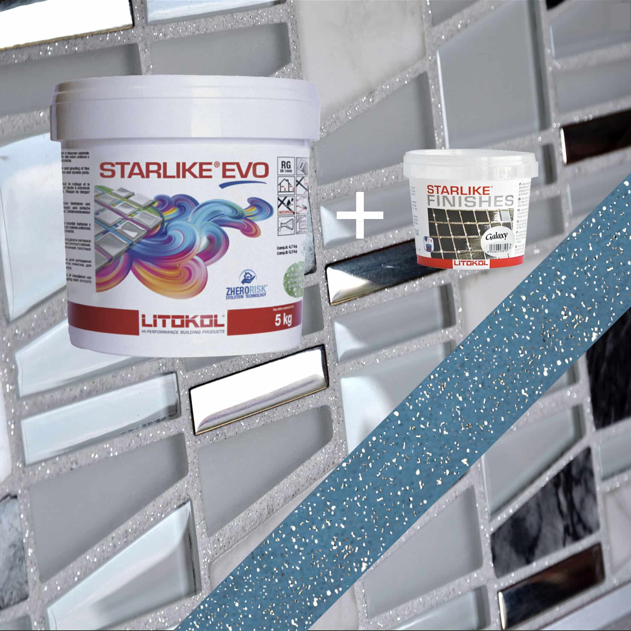 Starlike EVO Epoxy Grout 340 Blu Denim Galaxy - 5kg Variation Image