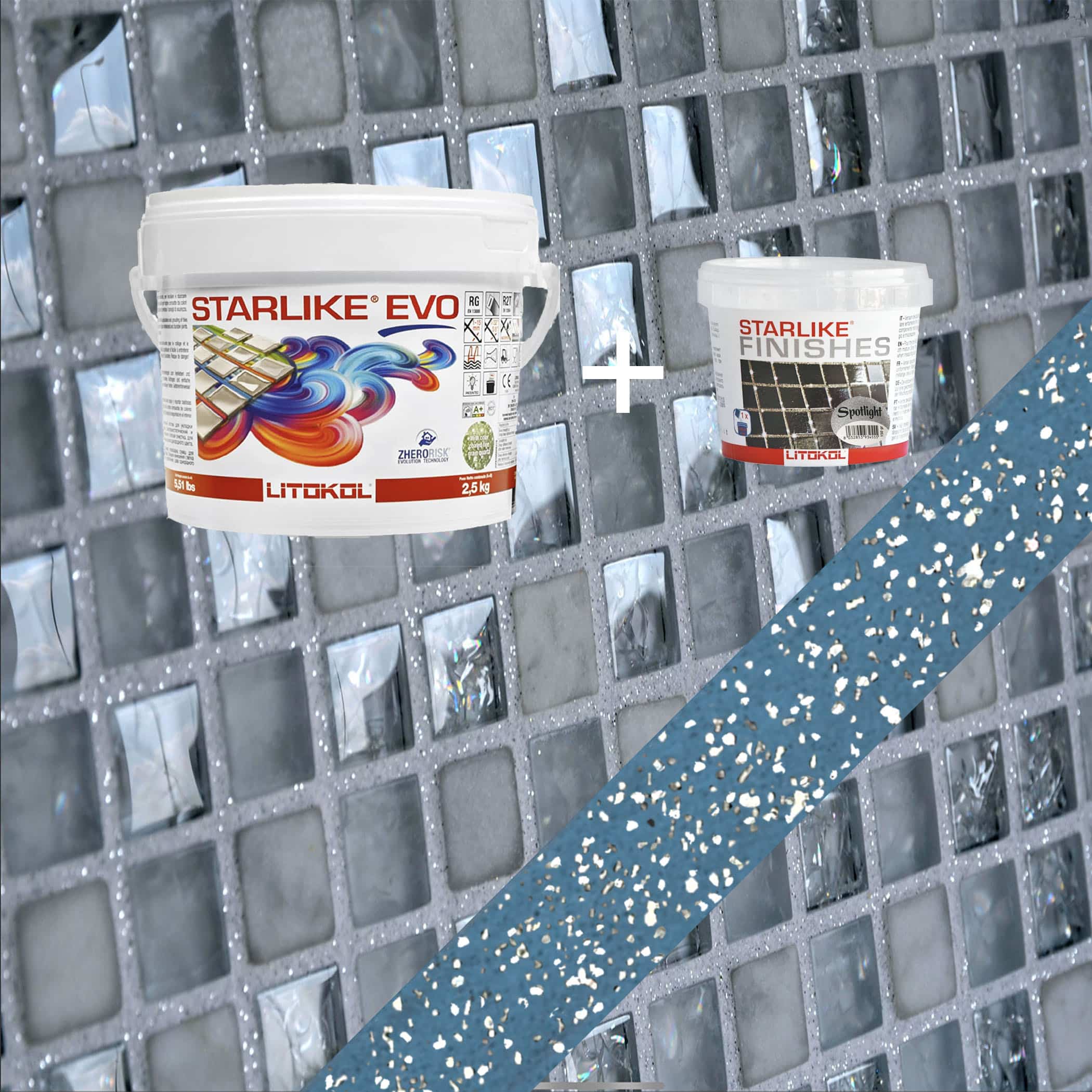 Starlike EVO Epoxy Grout 340 Blu Denim Spotlight - 2.5kg Variation Image