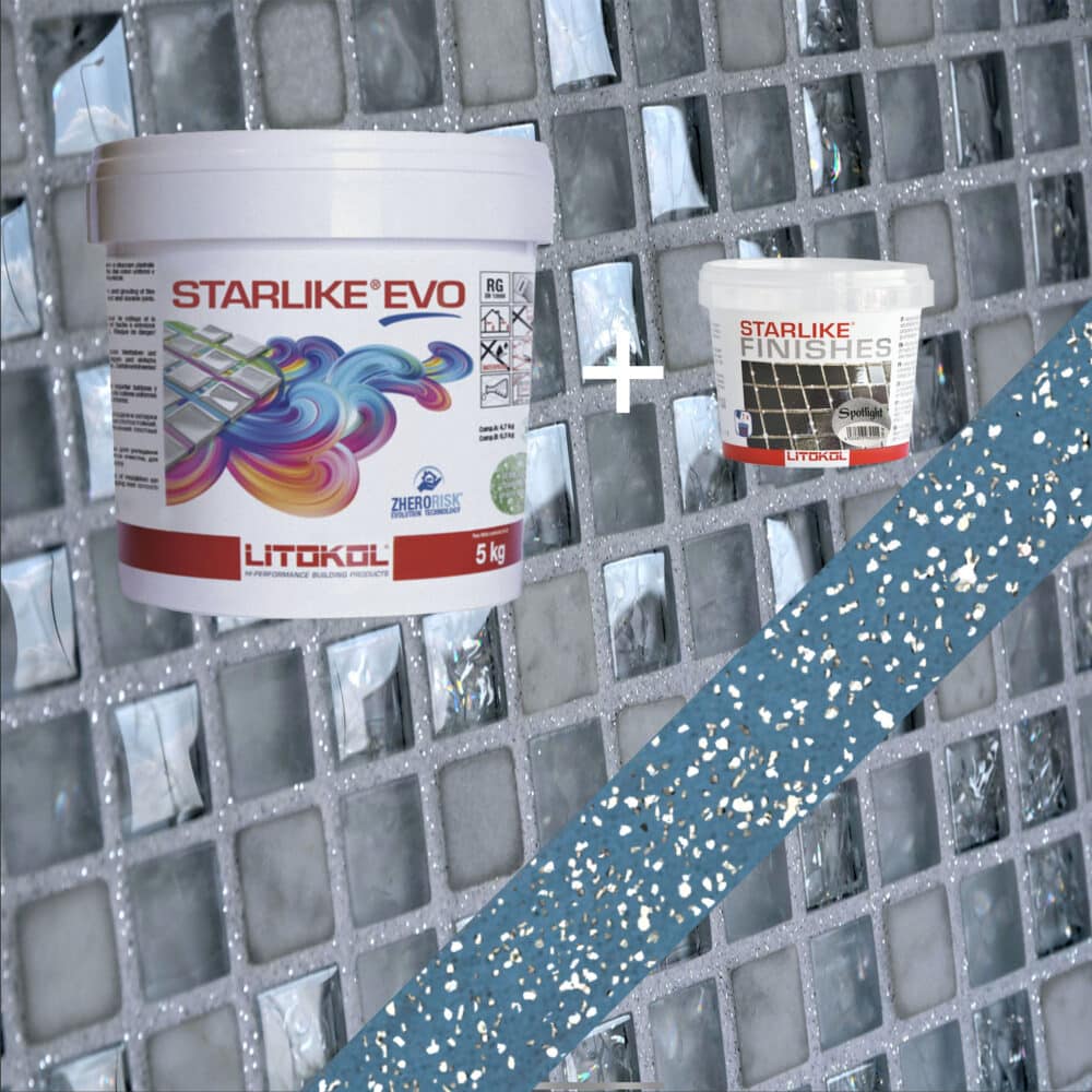 Starlike EVO Epoxy Grout 340 Blu Denim Spotlight - 5kg Variation Image