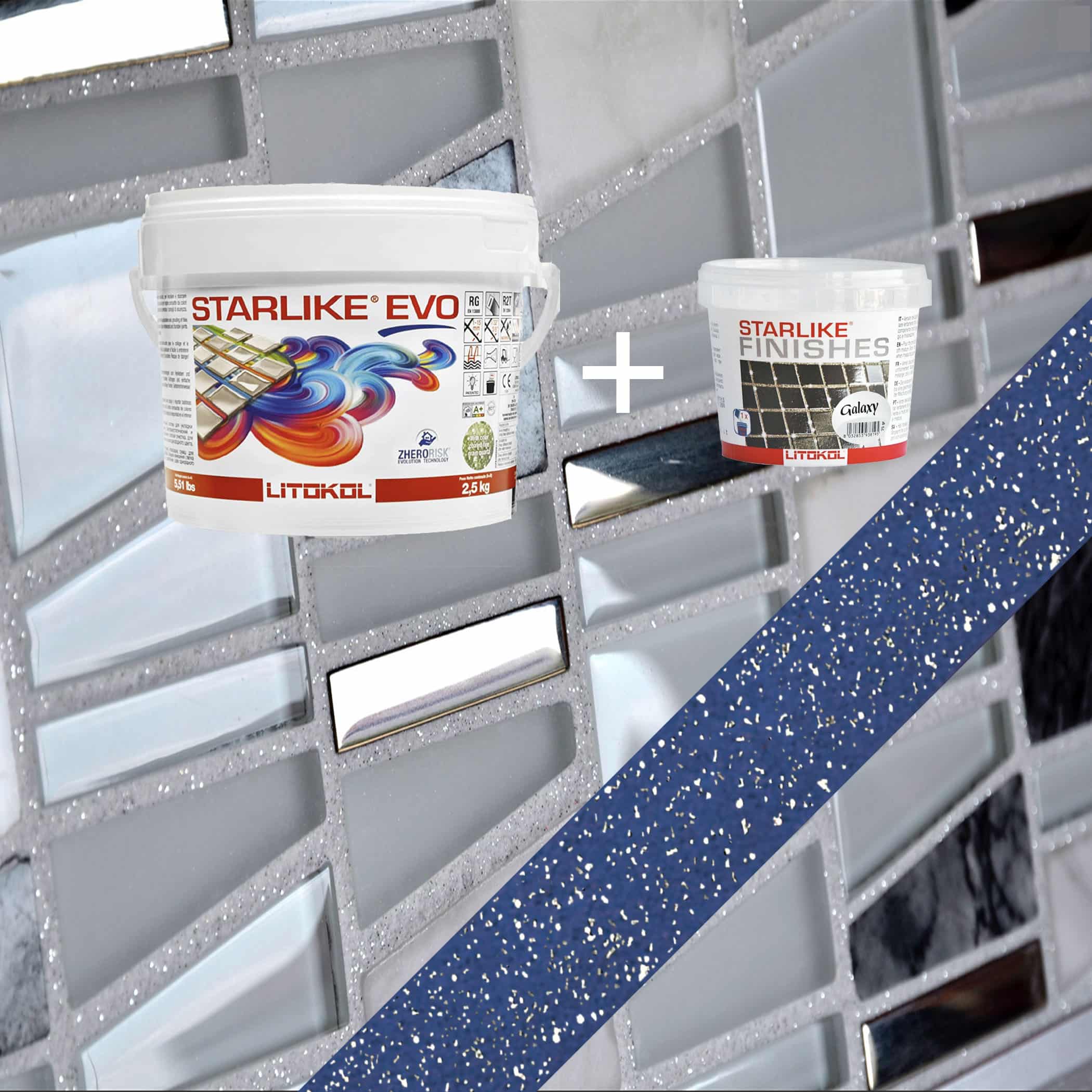 Starlike EVO Epoxy Grout 350 Blue Zaffiro Galaxy - 2.5kg Variation Image