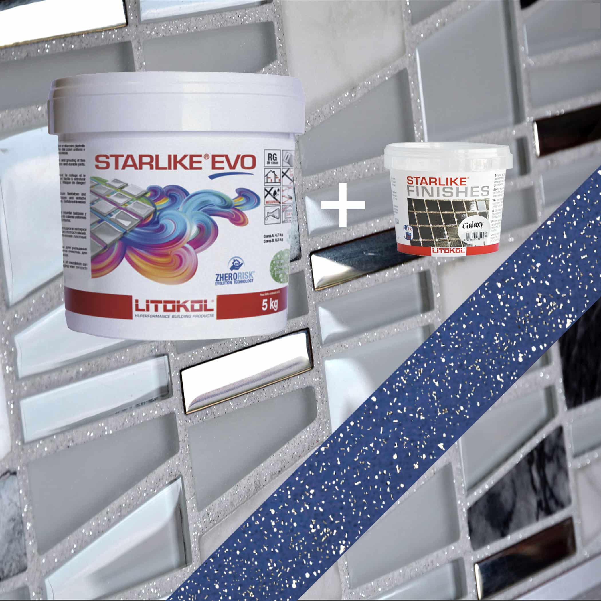 Starlike EVO Epoxy Grout 350 Blue Zaffiro Galaxy - 5kg Variation Image
