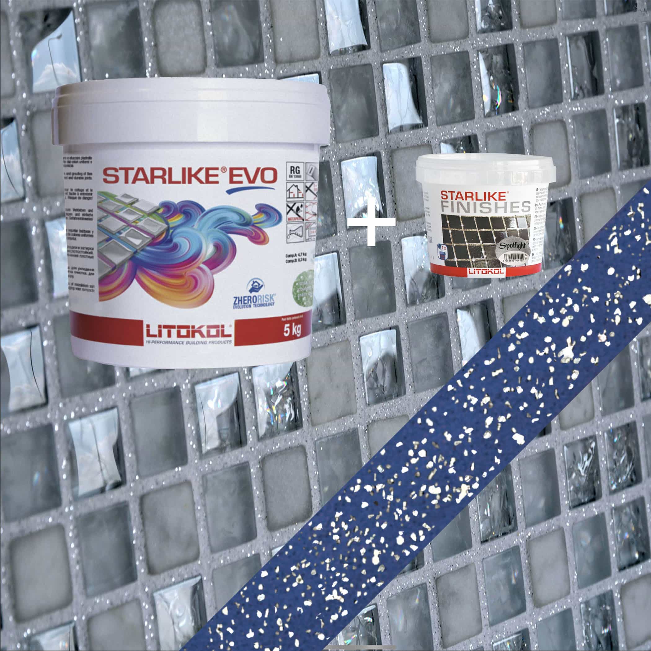 Starlike EVO Epoxy Grout 350 Blue Zaffiro Spotlight - 5kg Variation Image