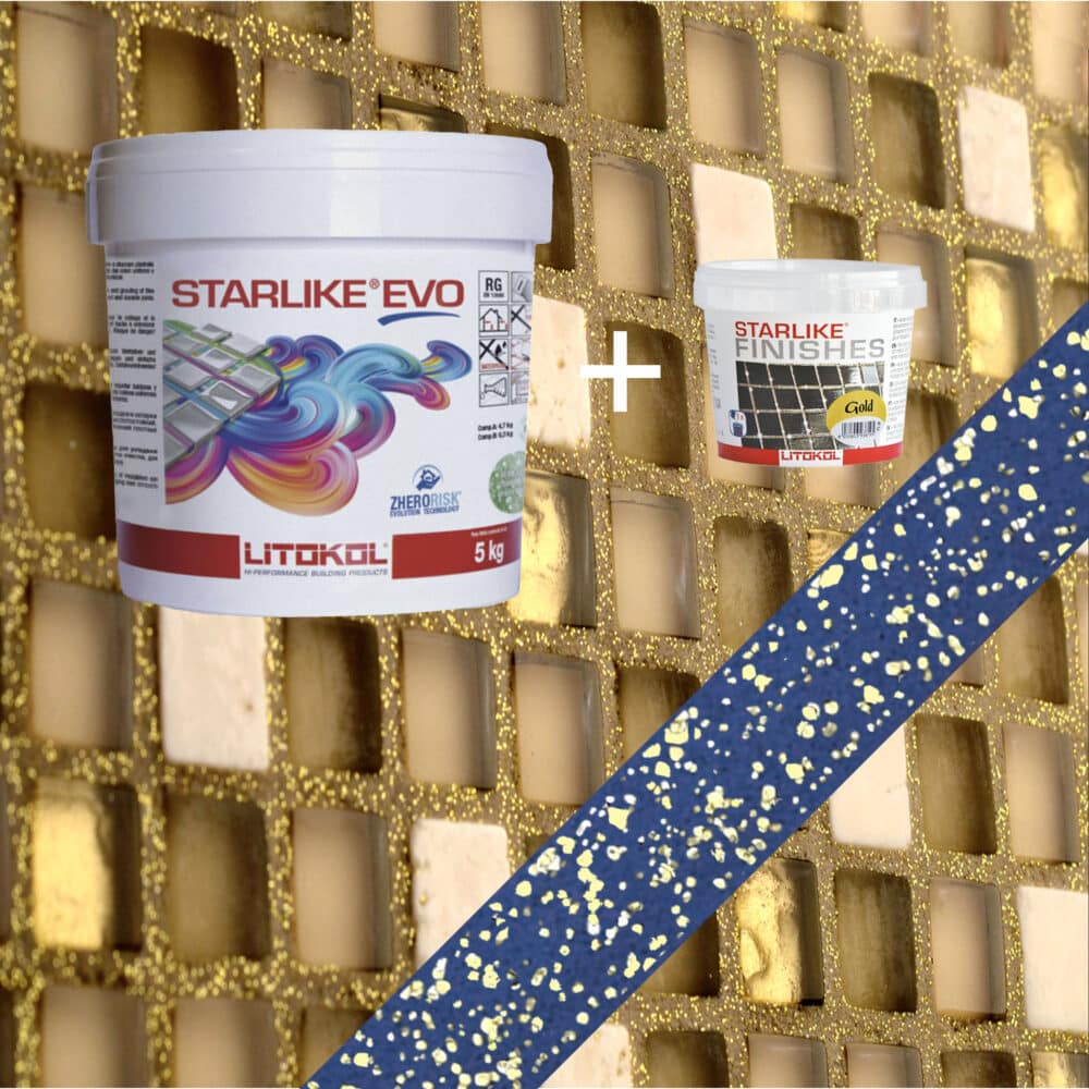 Starlike EVO Epoxy Grout 350 Blue Zaffiro Gold - 5kg Variation Image