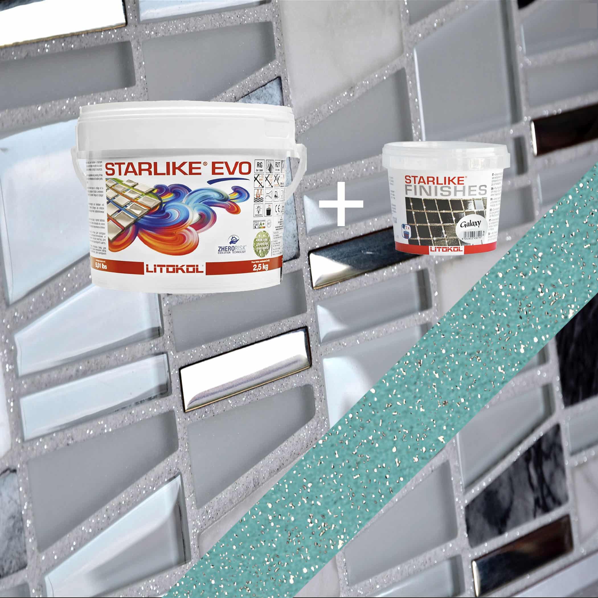 Starlike EVO Epoxy Grout 410 Verde Smeraldo Galaxy - 2.5kg Variation Image