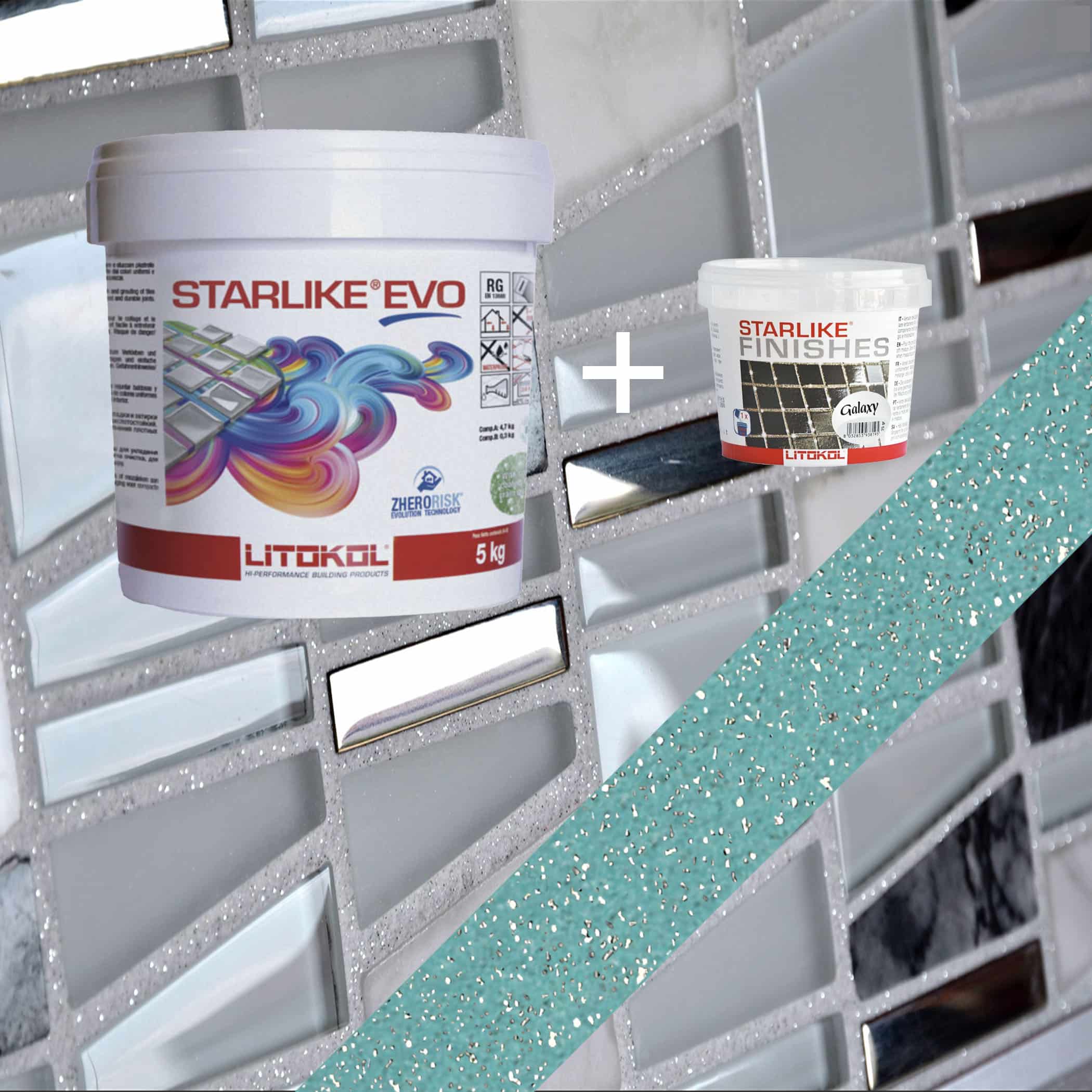 Starlike EVO Epoxy Grout 410 Verde Smeraldo Galaxy - 5kg Variation Image