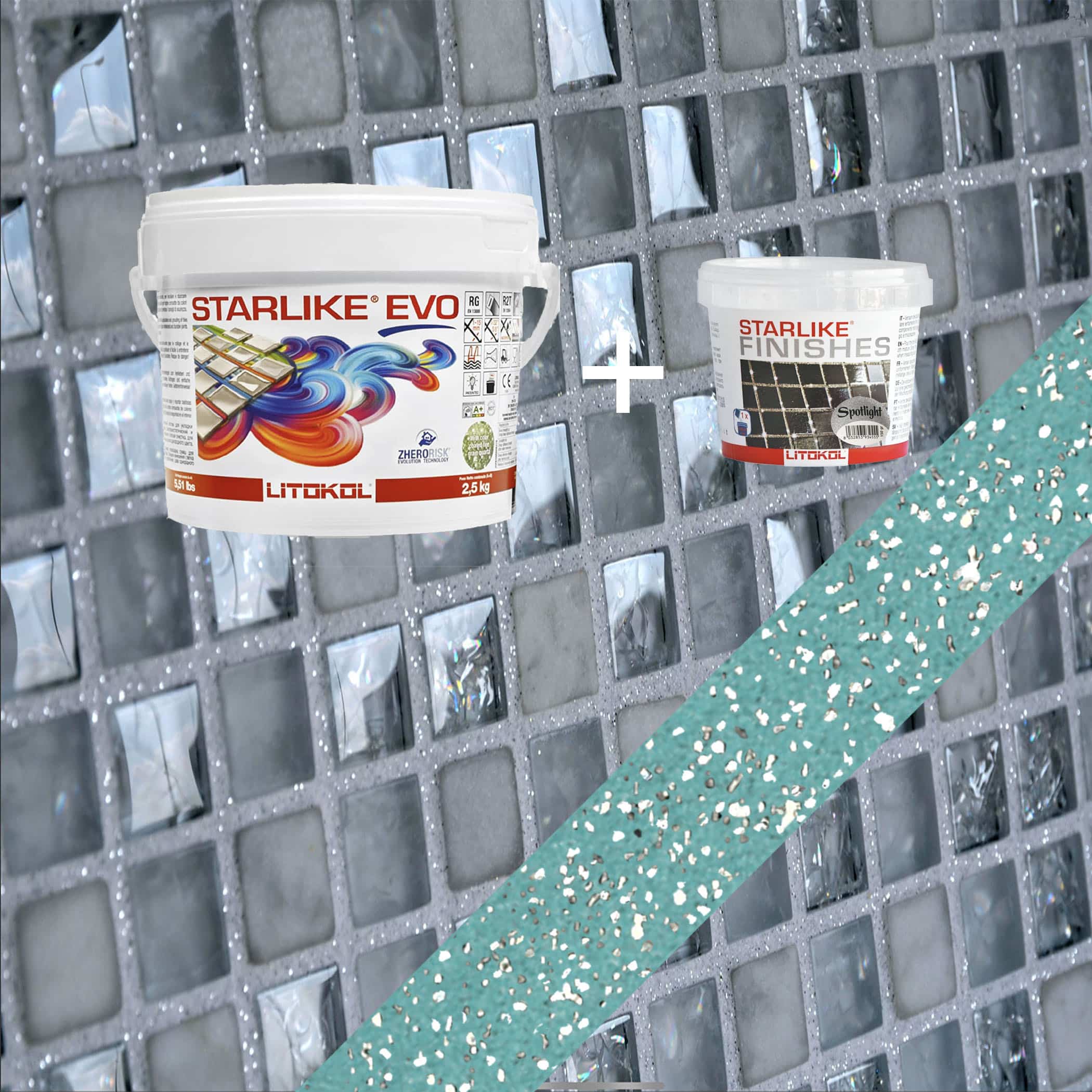 Starlike EVO Epoxy Grout 410 Verde Smeraldo Spotlight - 2.5kg Variation Image