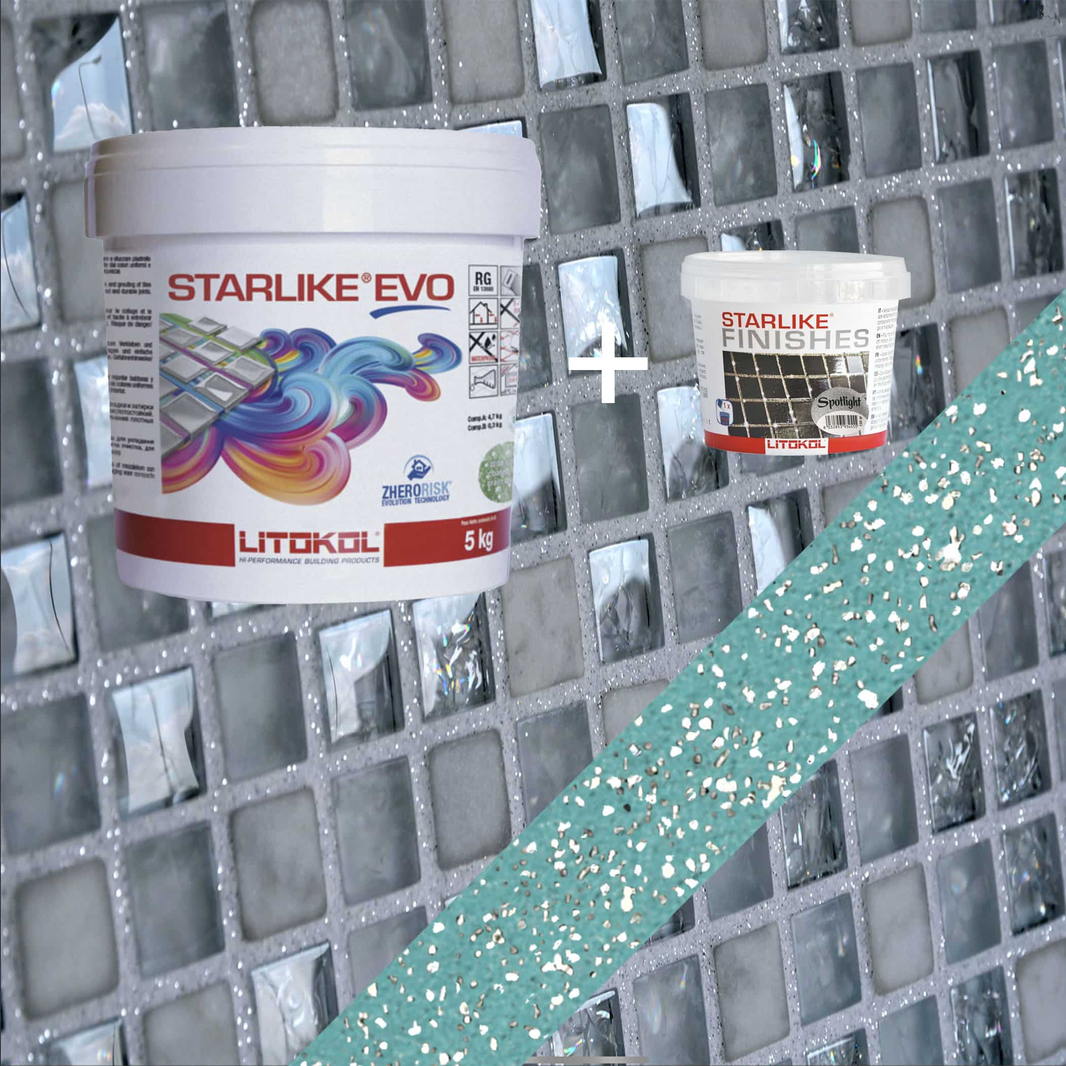 Starlike EVO Epoxy Grout 410 Verde Smeraldo Spotlight - 5kg Variation Image