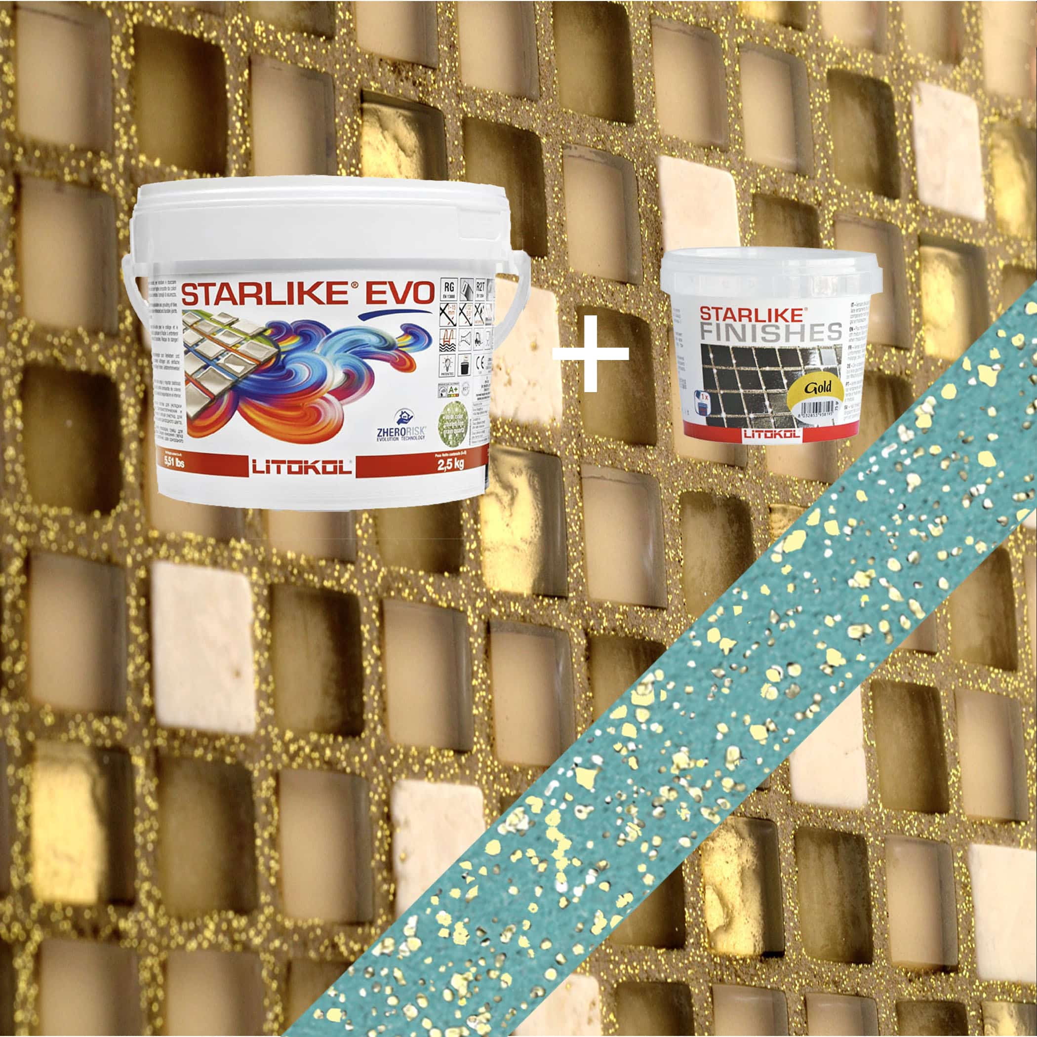 Starlike EVO Epoxy Grout 410 Verde Smeraldo Gold - 2.5kg Variation Image