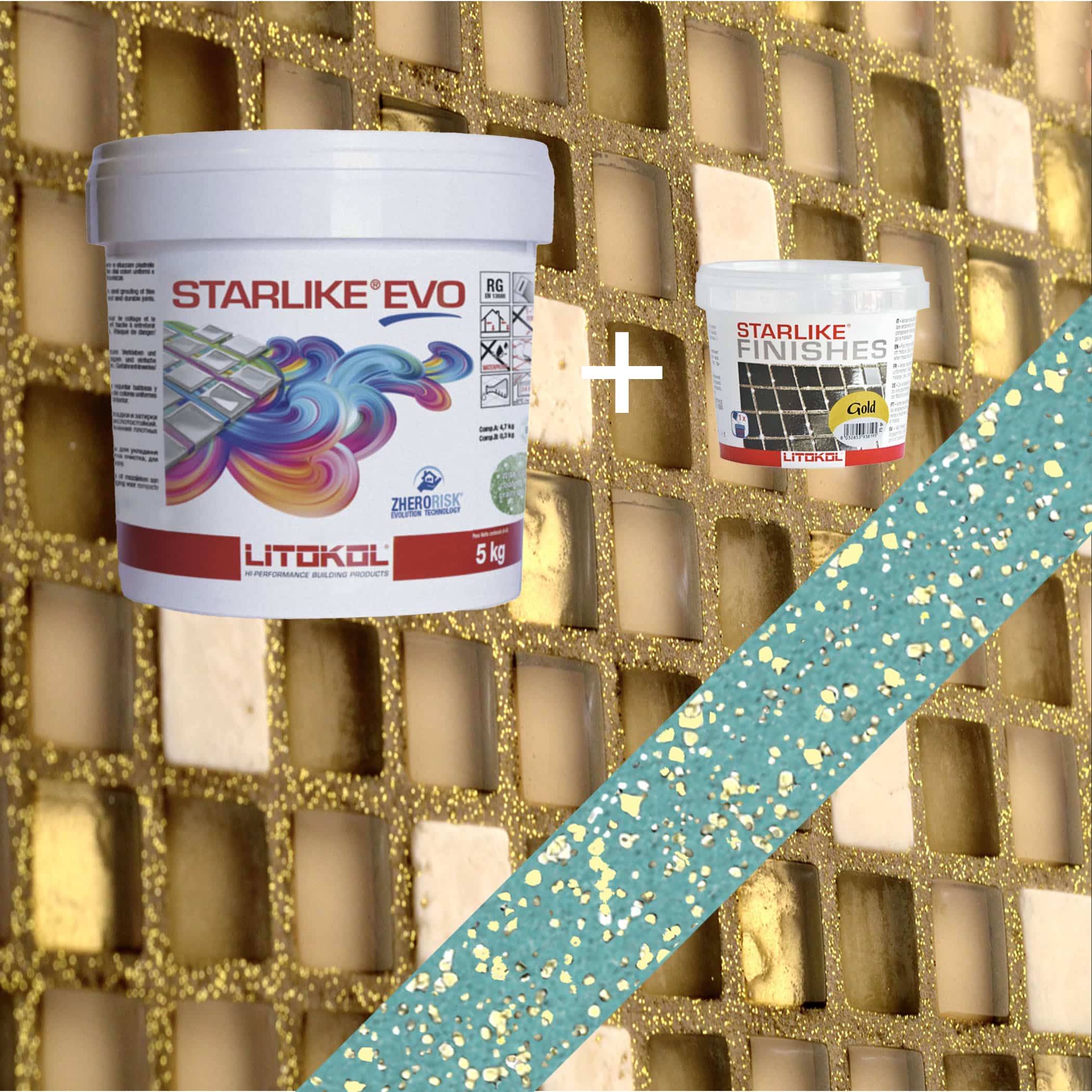 Starlike EVO Epoxy Grout 410 Verde Smeraldo Gold - 5kg Variation Image