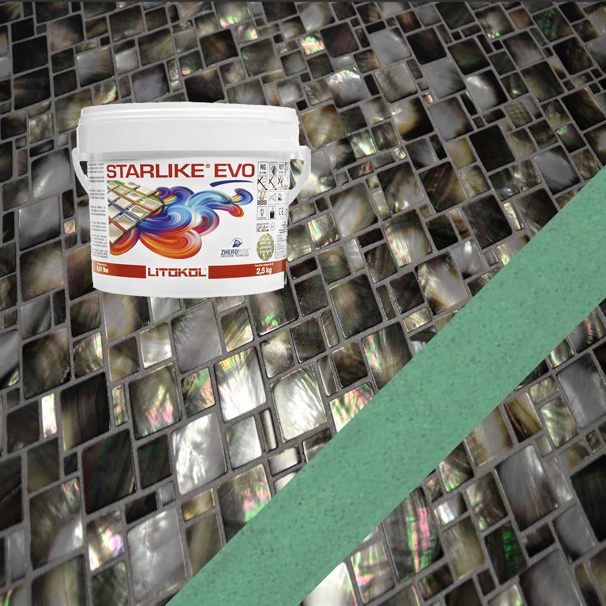 Starlike EVO Epoxy Grout 420 Verde Prato - 2.5kg Variation Image