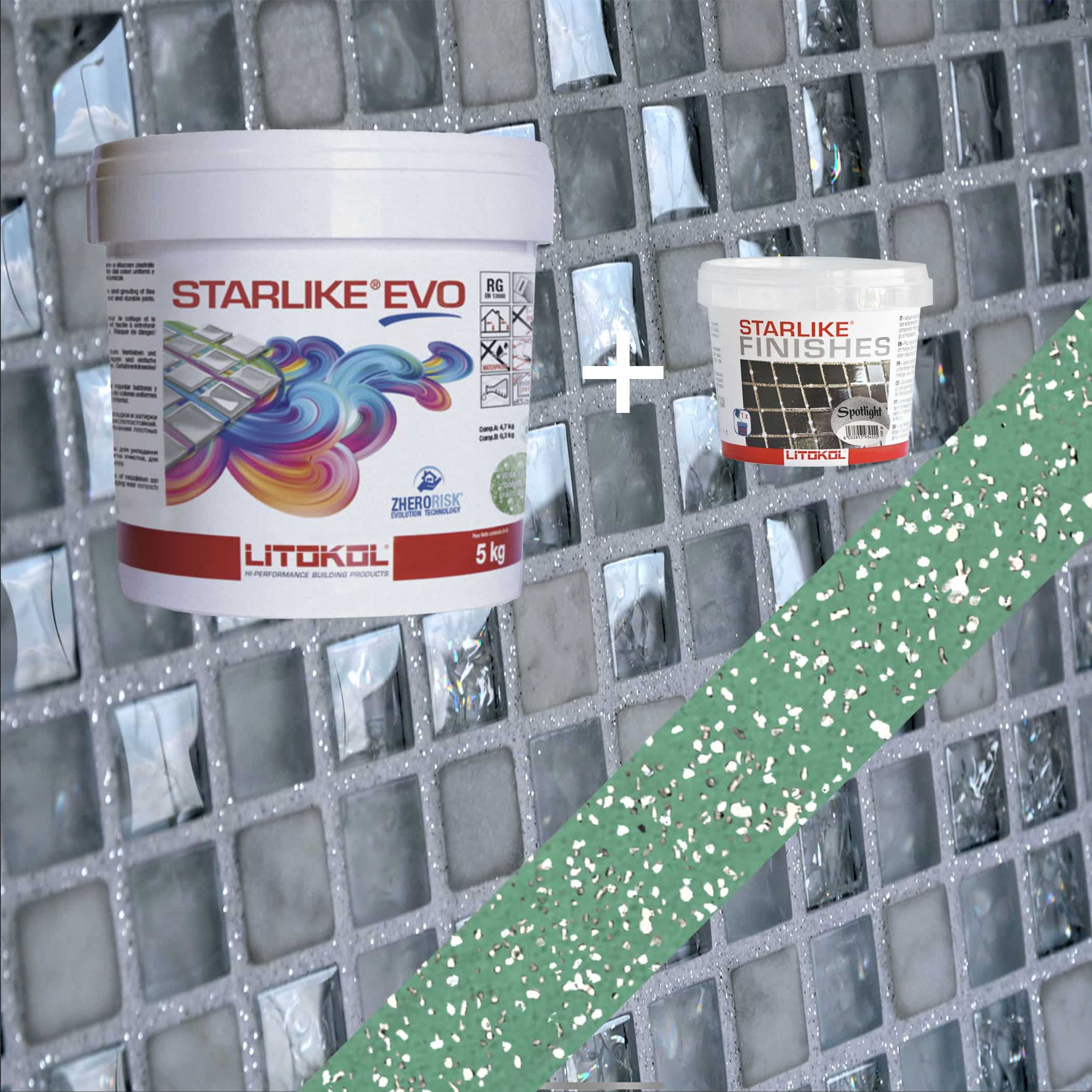 Starlike EVO Epoxy Grout 420 Verde Prato Spotlight - 5kg Variation Image