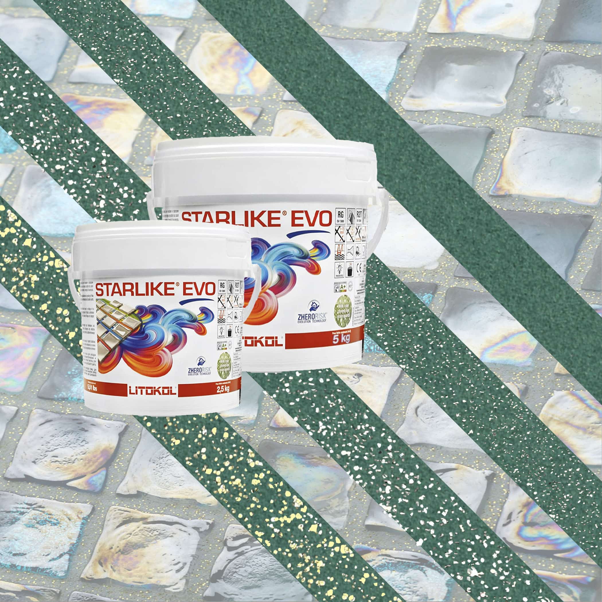 Litokol Starlike EVO Epoxy Grout 430 Verde Pino - Product Image