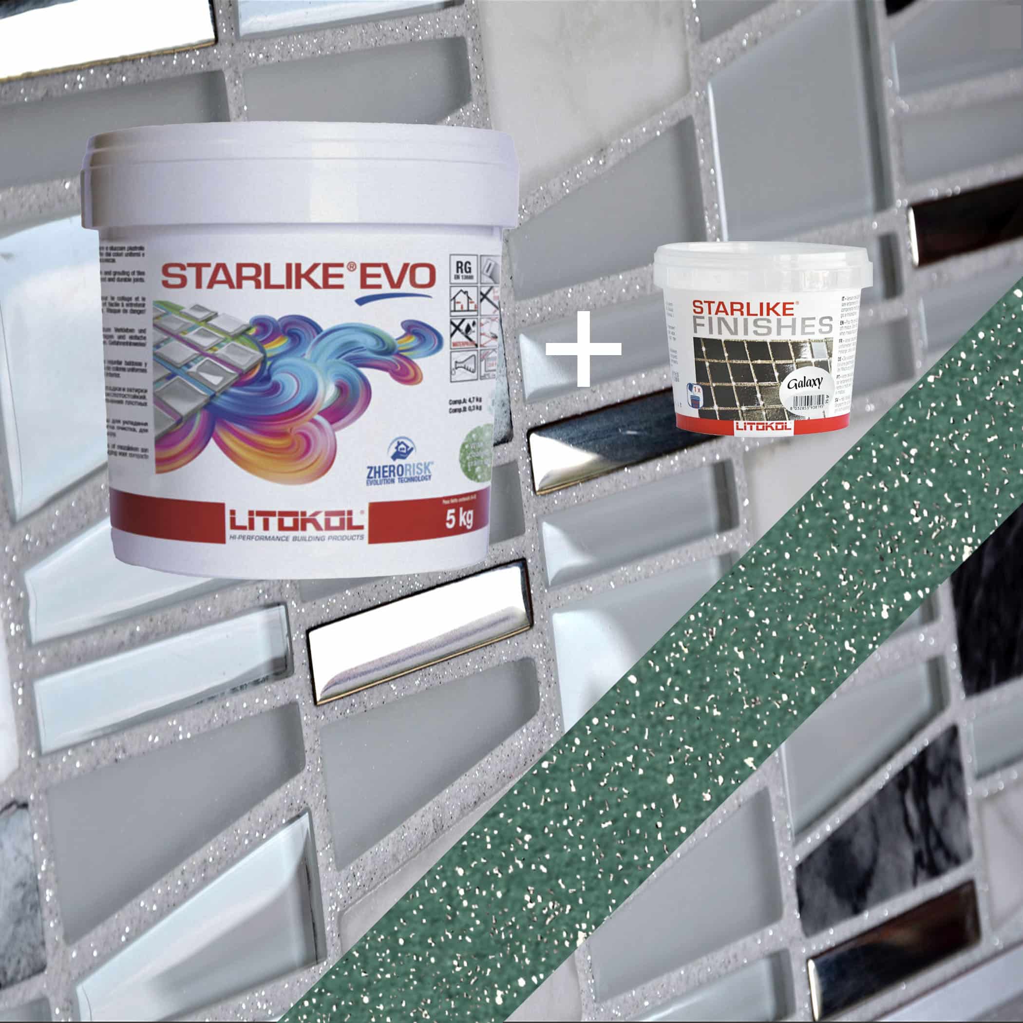 Starlike EVO Epoxy Grout 430 Verde Pino Galaxy - 5kg Variation Image