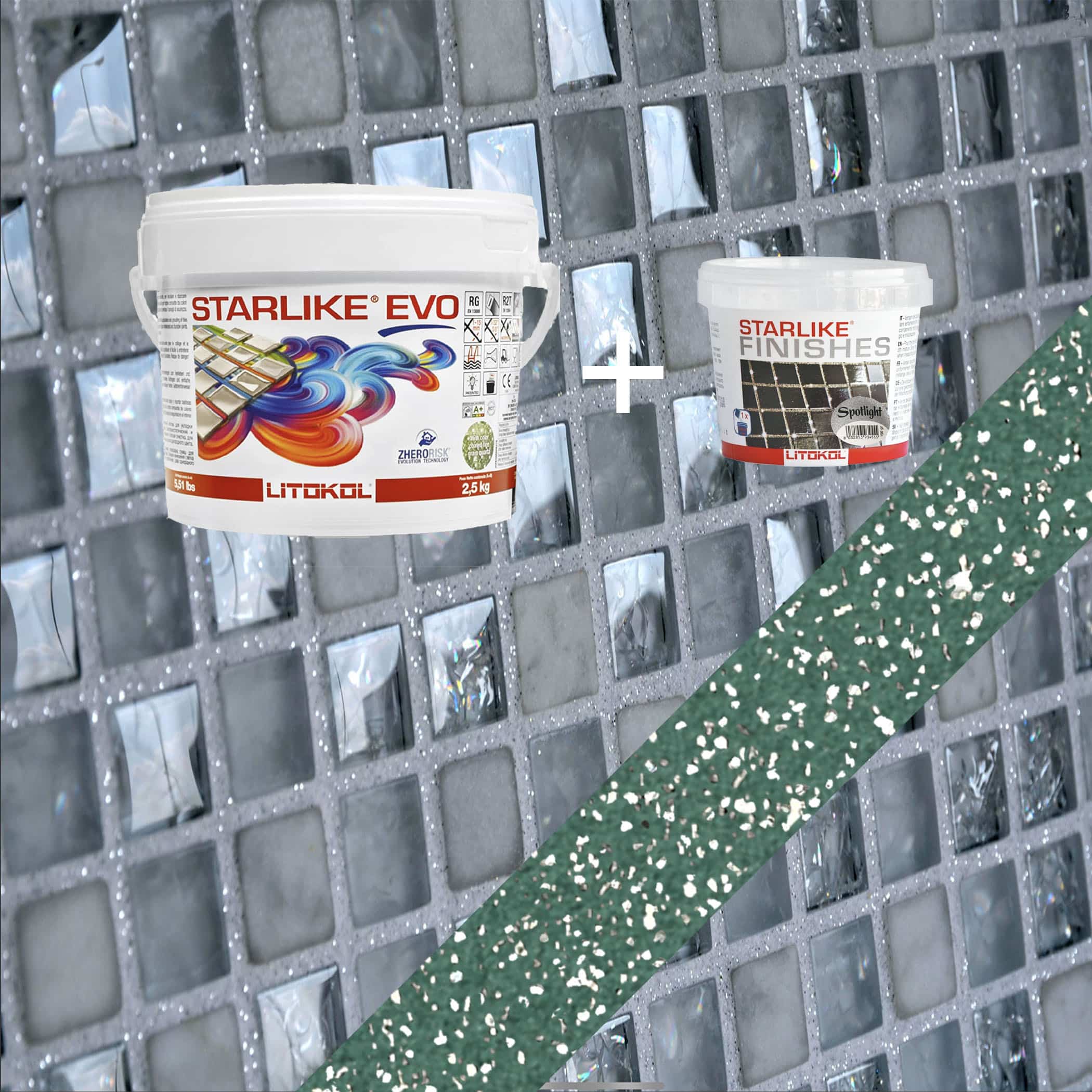 Starlike EVO Epoxy Grout 430 Verde Pino Spotlight - 2.5kg Variation Image