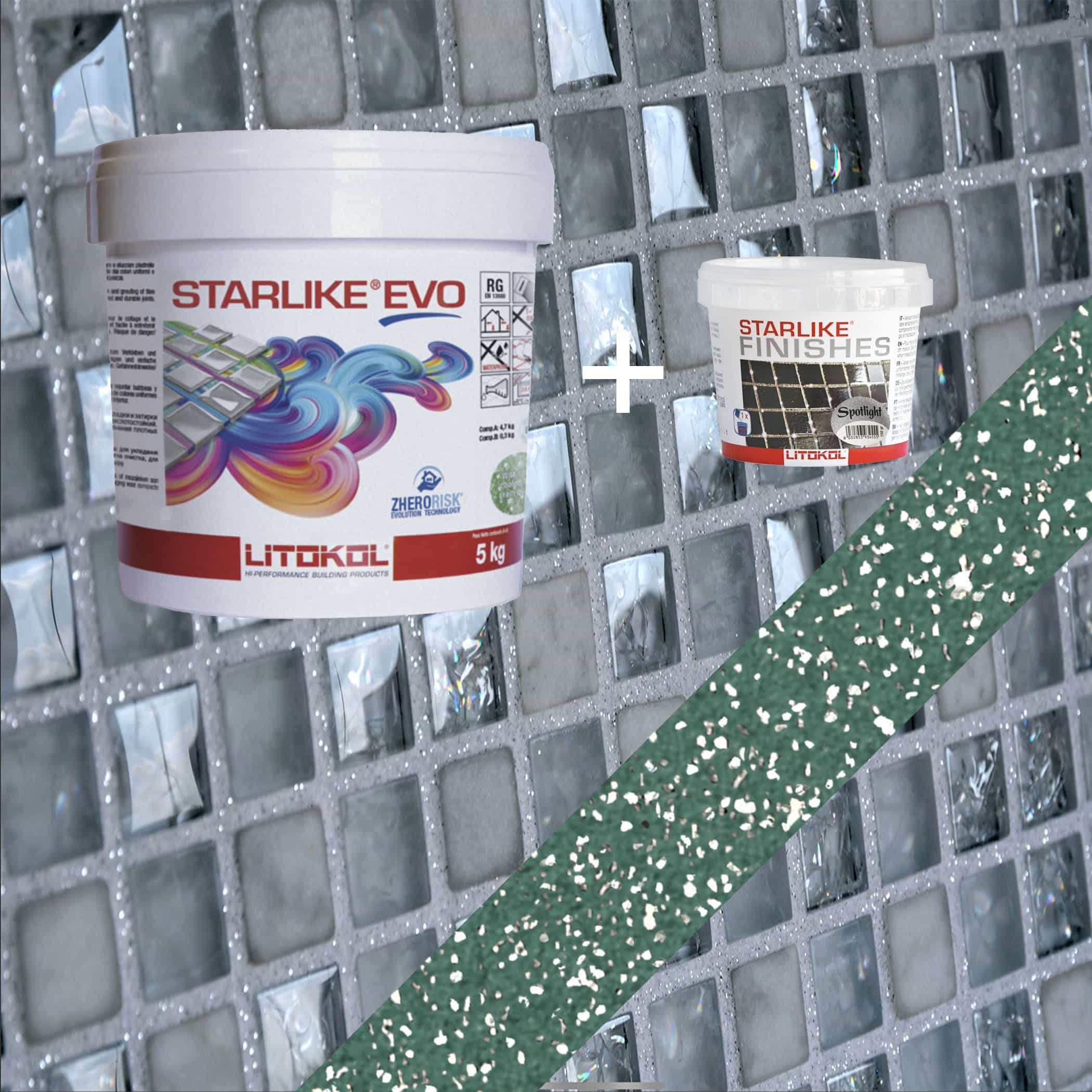 Starlike EVO Epoxy Grout 430 Verde Pino Spotlight - 5kg Variation Image