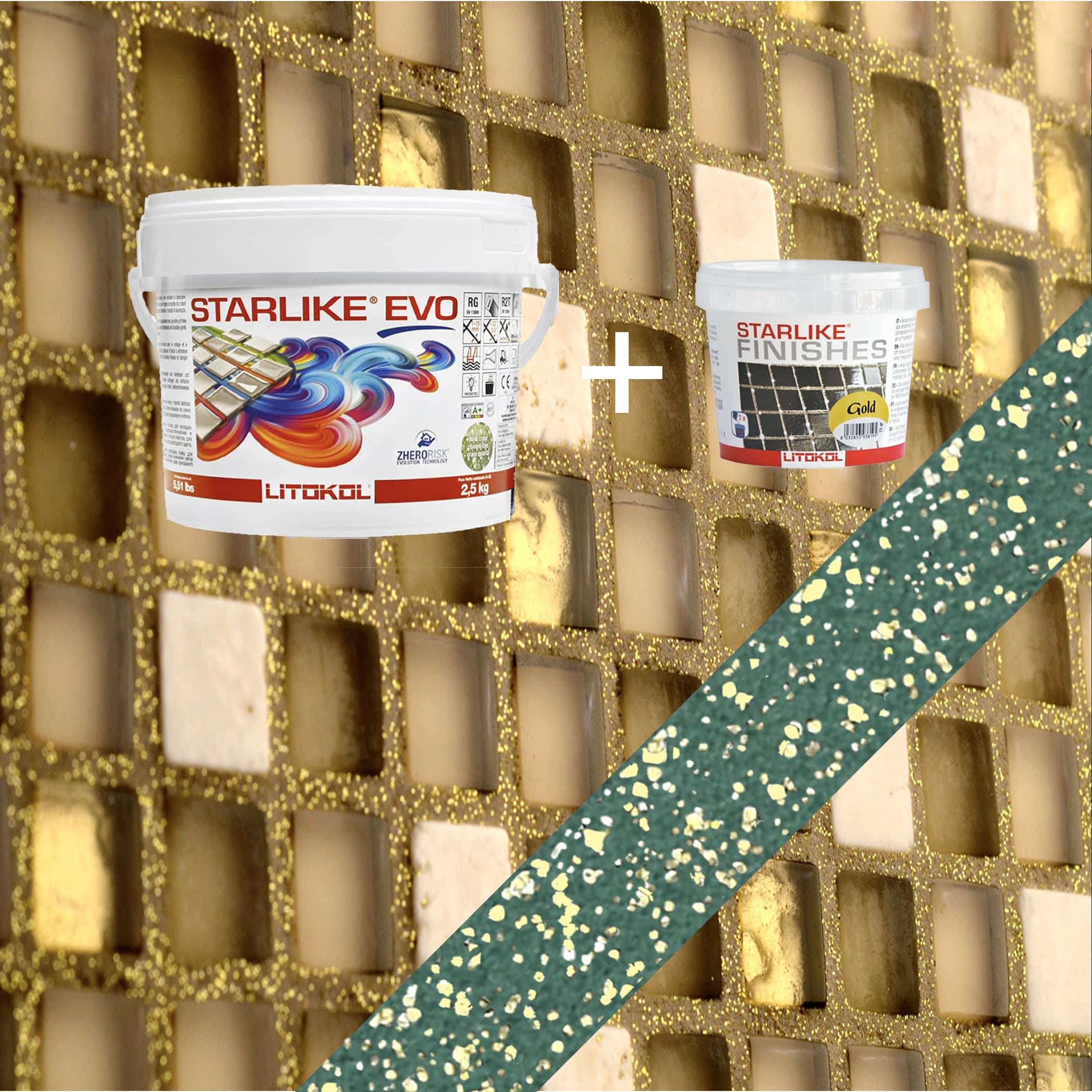 Starlike EVO Epoxy Grout 430 Verde Pino Gold - 2.5kg Variation Image