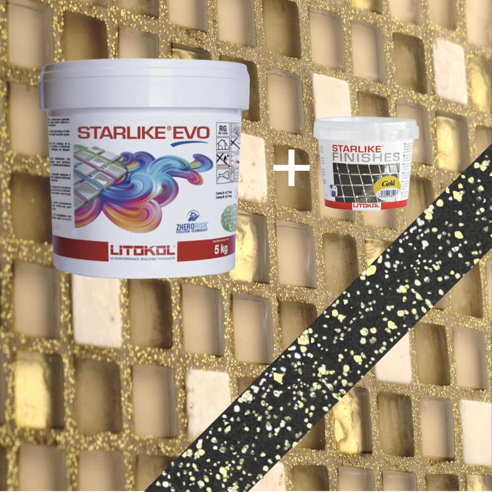 Starlike EVO Epoxy Grout 145 Nero Carbonio Gold - 5kg Variation Image
