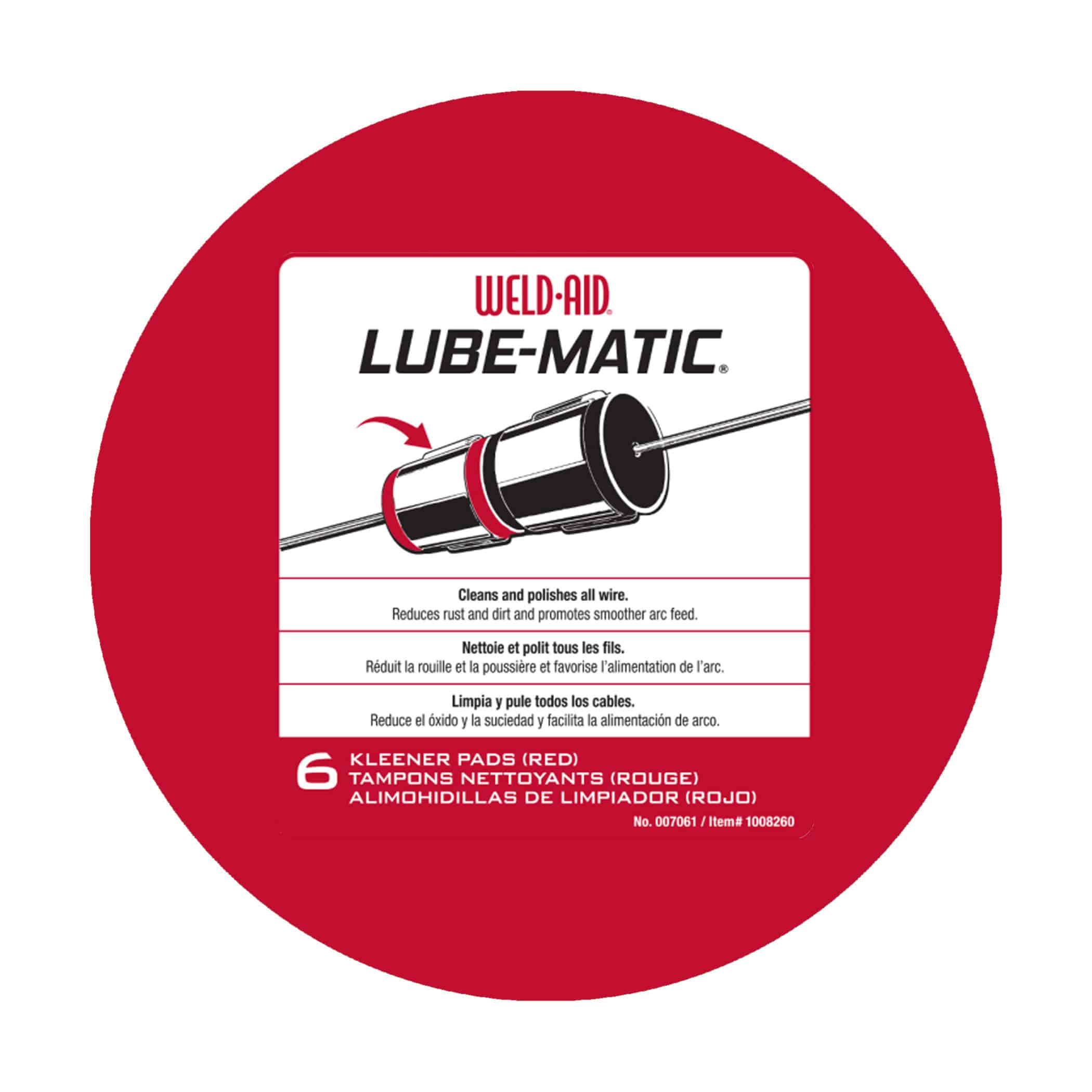 Weld-Aid Lube-Matic Red Pre-Treated Lube Pads - Google Ads Image