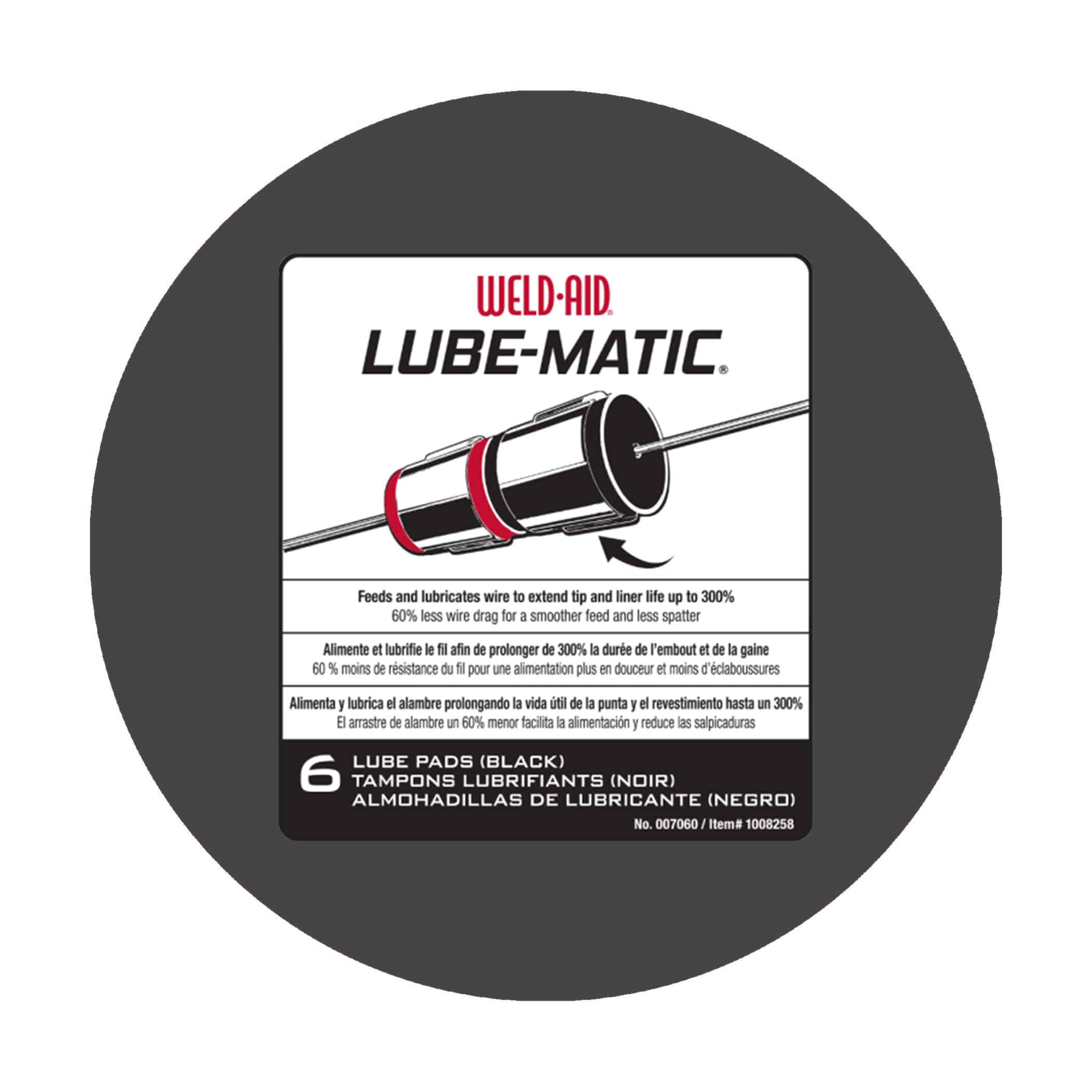 Weld-Aid Lube-Matic Black Pre-Treated Lube Pads - Google Ads Image