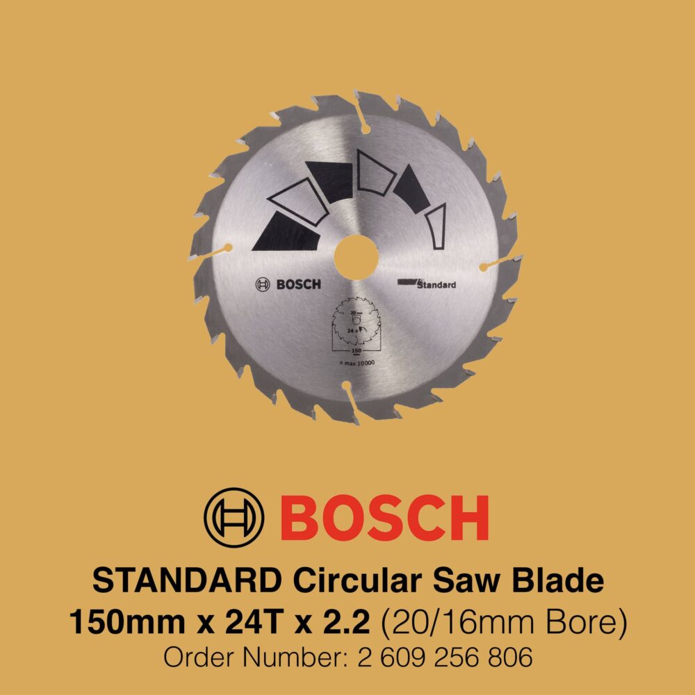 Bosch Standard Saw Blade 150mm 24T - Gallery Image 1