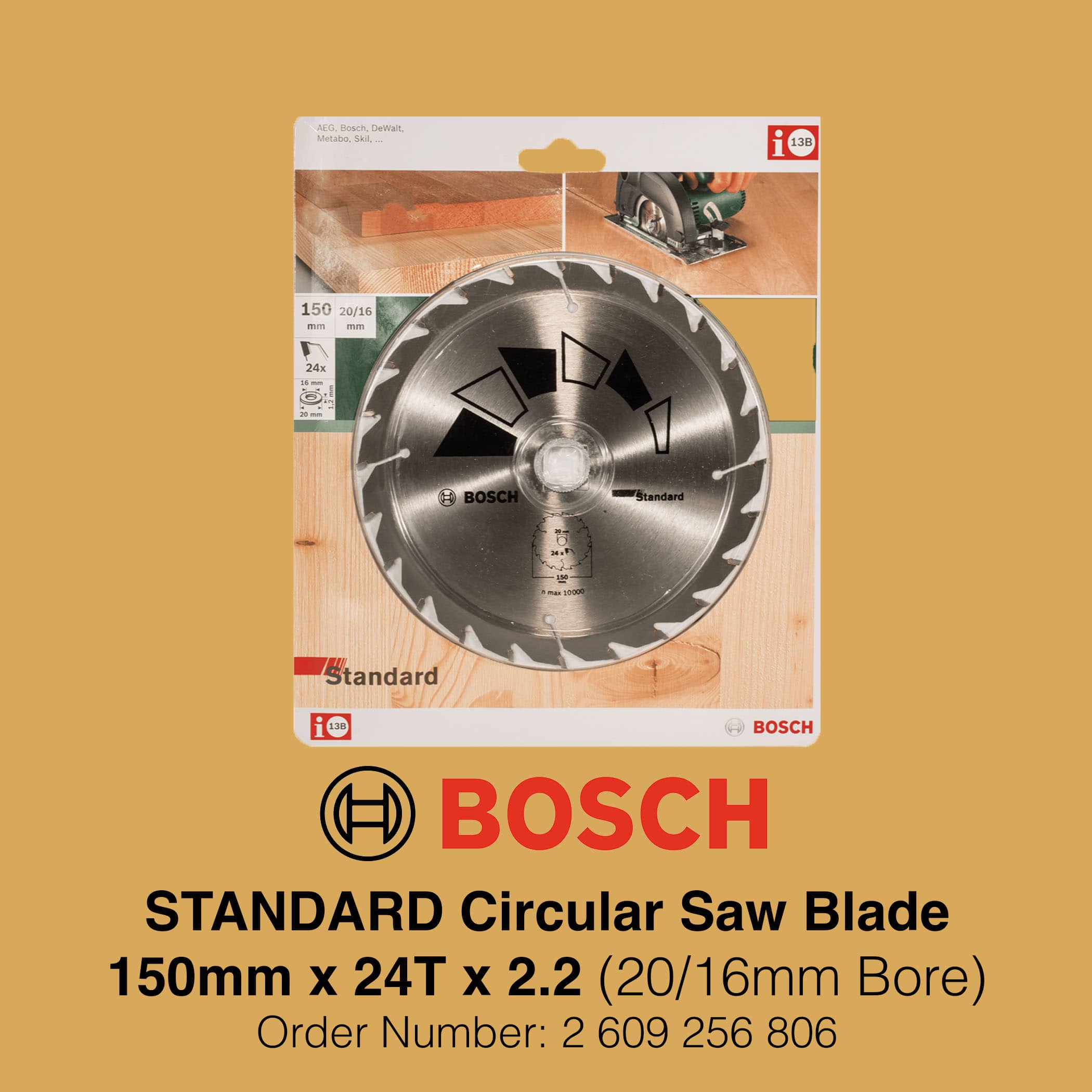 Bosch Standard Saw Blade 150mm 24T - Gallery Image 2