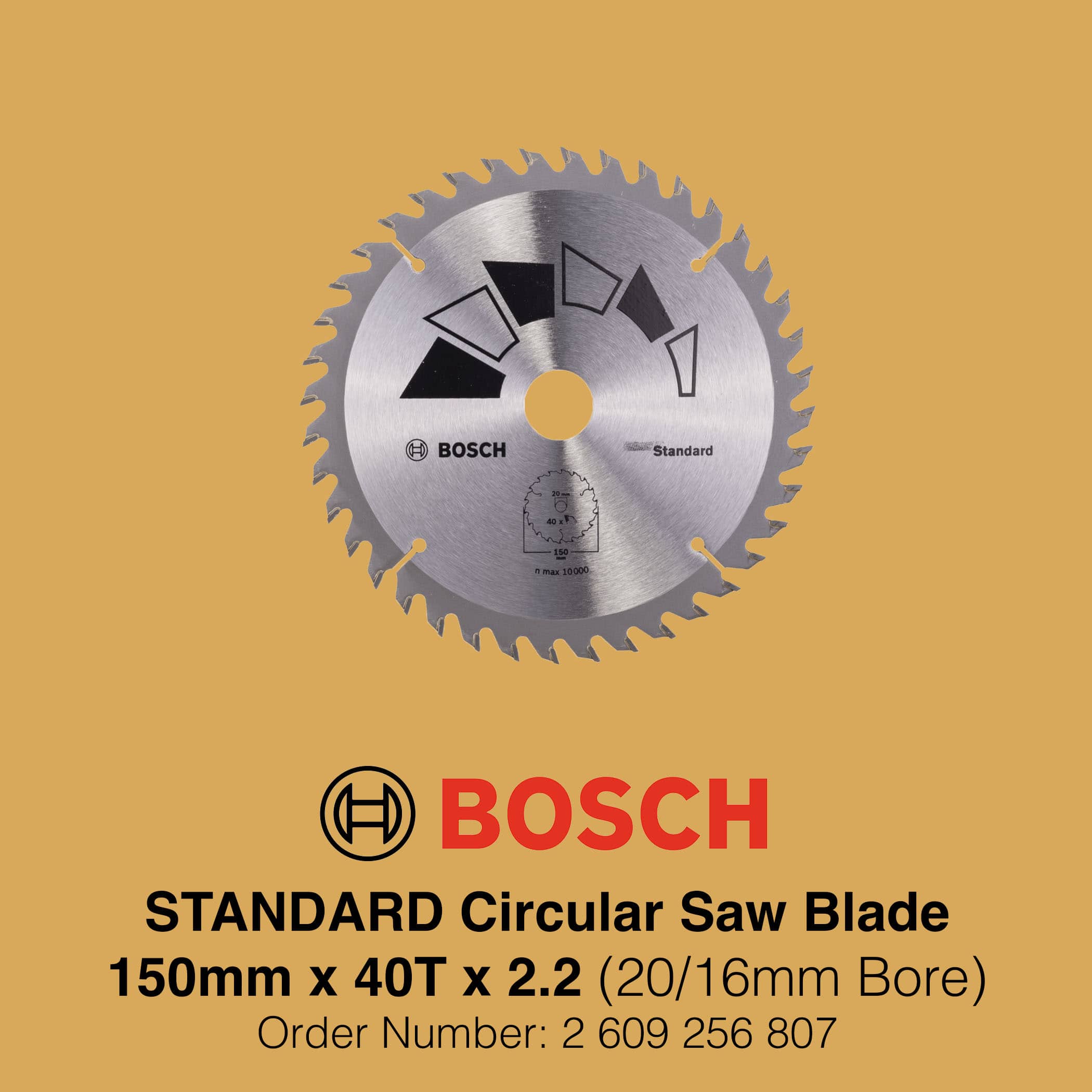 Bosch Standard Saw Blade 150mm 40T - Gallery Image 1