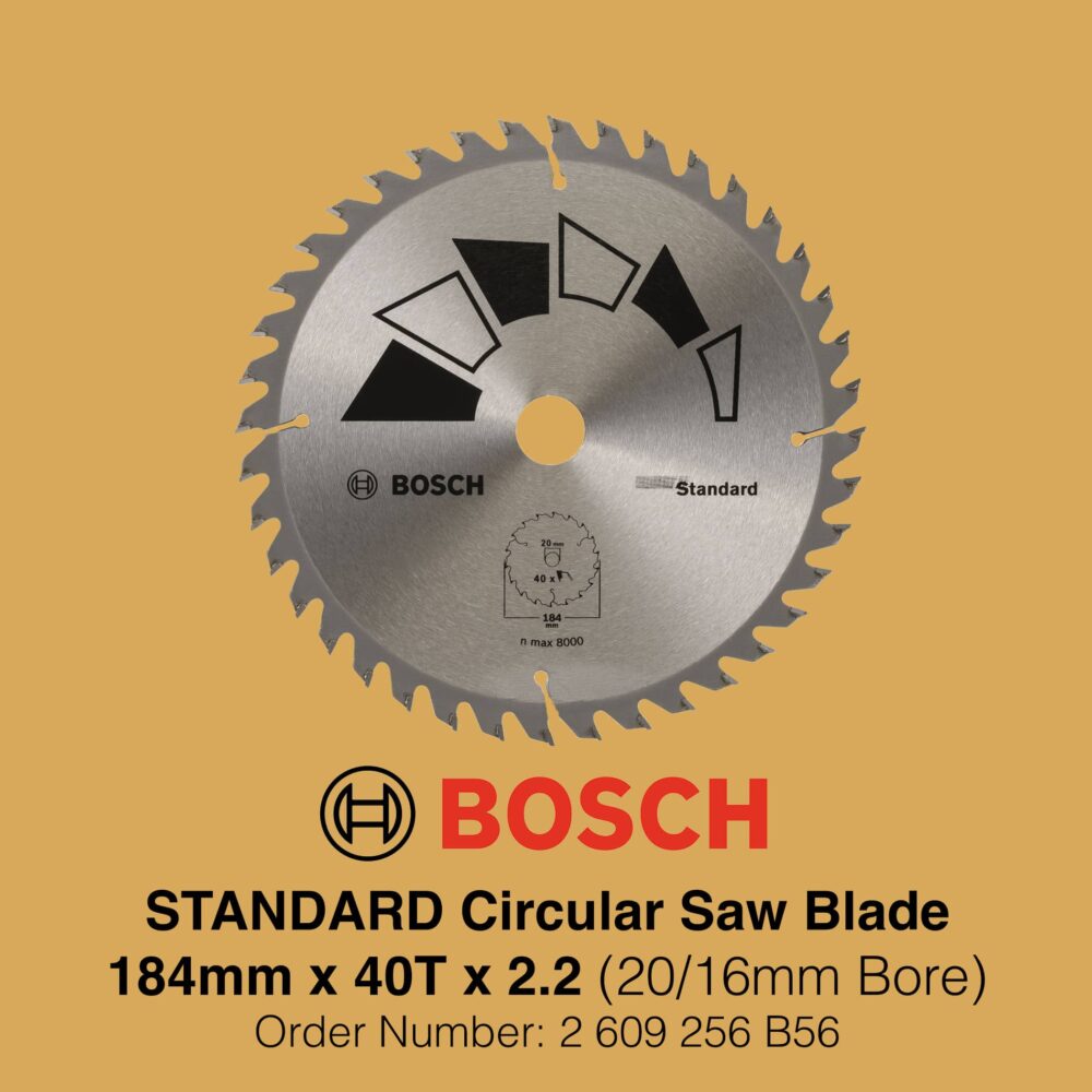 Bosch Standard Saw Blade 184mm 40T - Gallery Image 1