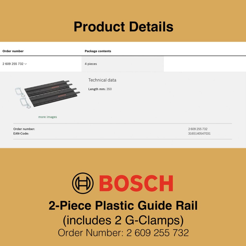 Bosch 2 Piece Saw Guide Rail