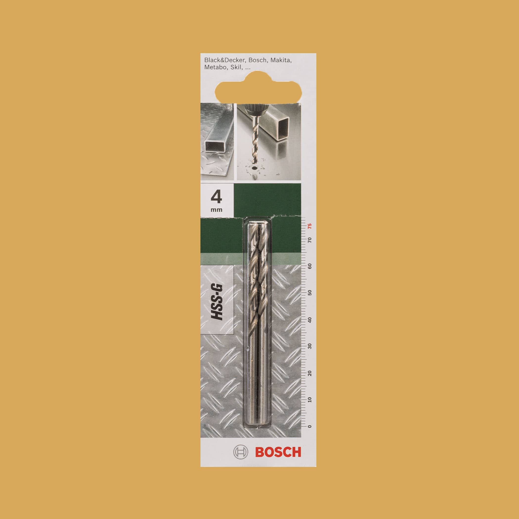 Bosch Metal Drill Bit HSS-G 4.0mm - Gallery Image 1