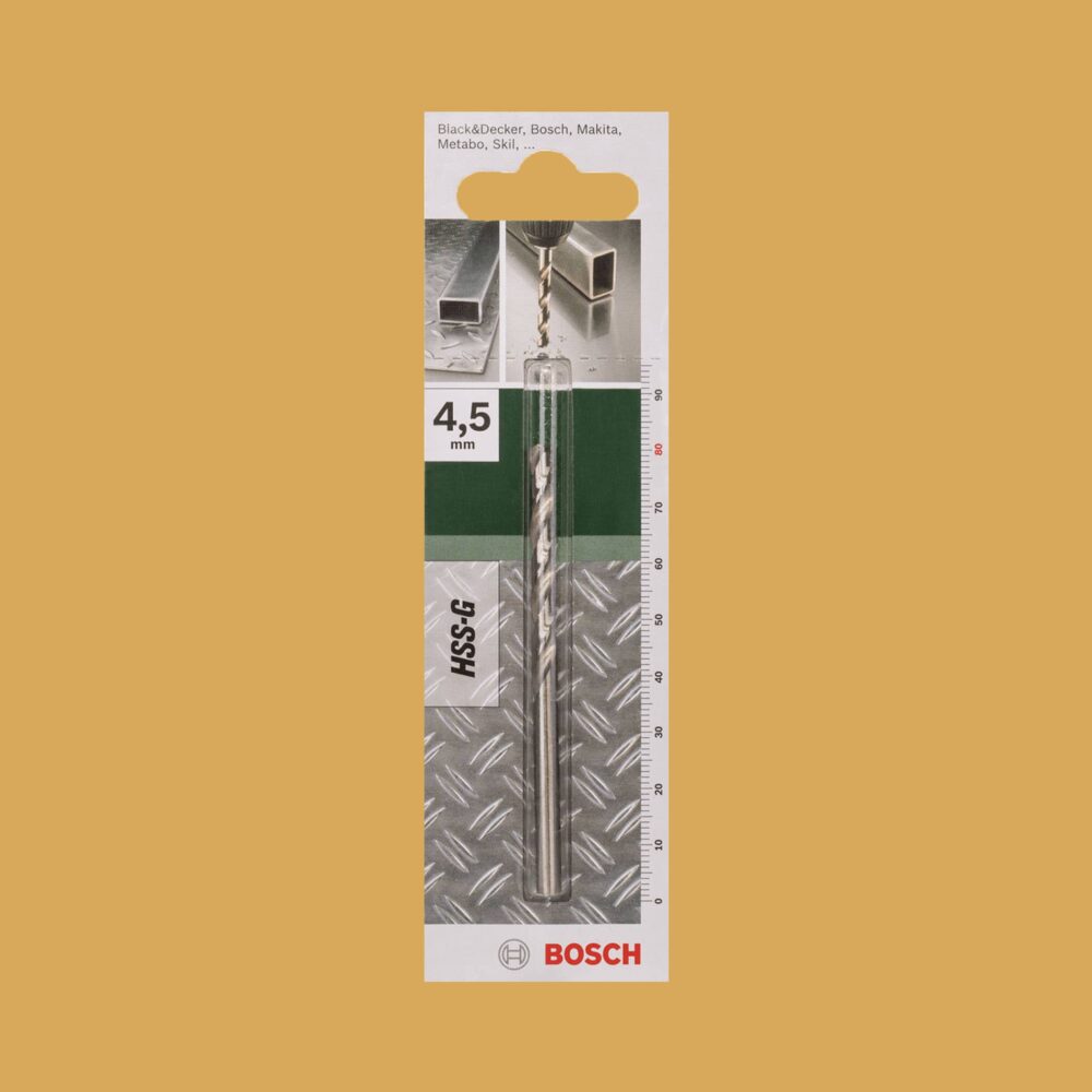 Bosch Metal Drill Bit HSS-G 4.5mm - Gallery Image 1