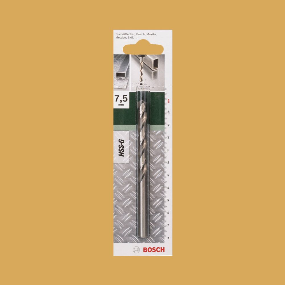 Bosch Metal Drill Bit HSS-G 7.5mm - Gallery Image 1