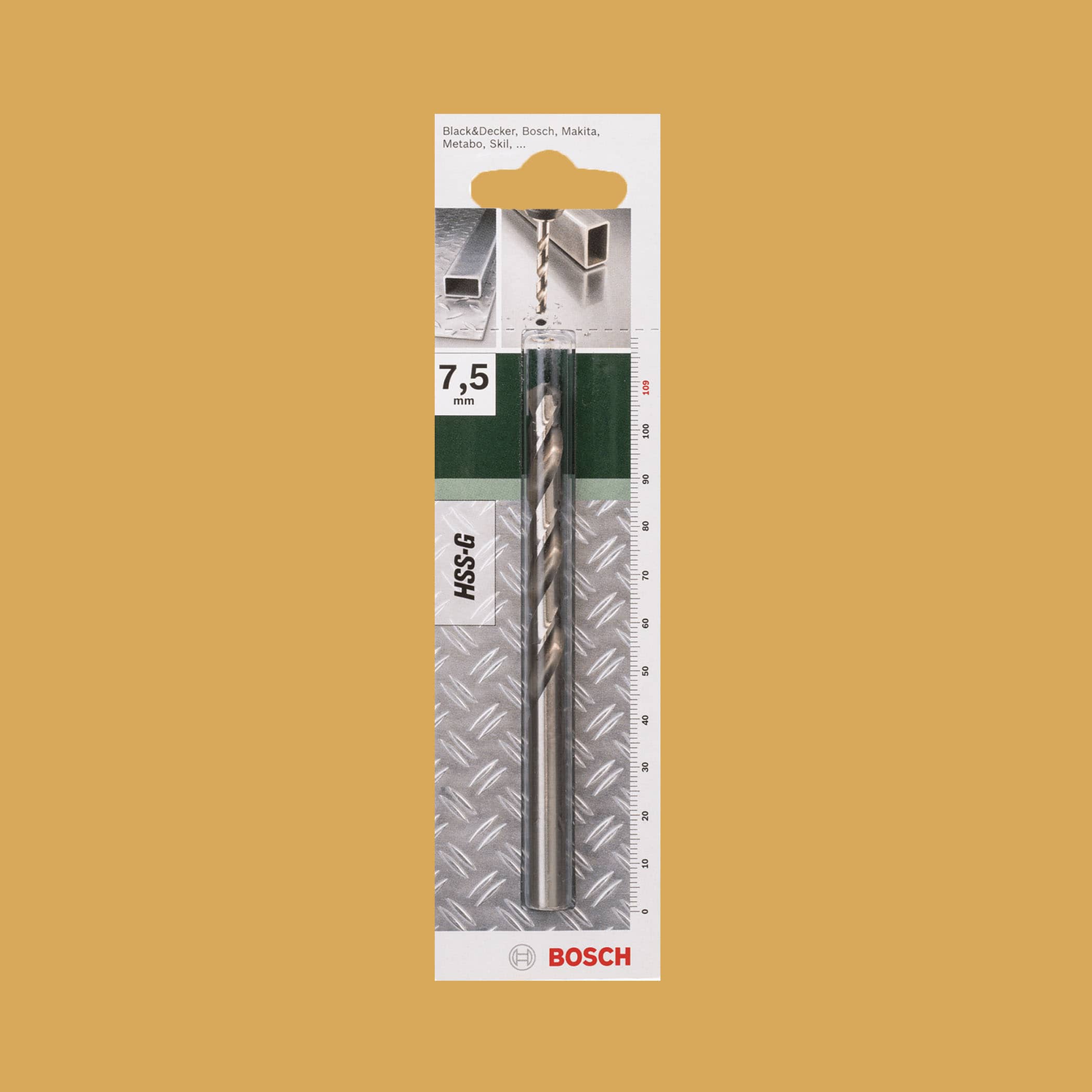 Bosch Metal Drill Bit HSS-G 7.5mm - Gallery Image 1