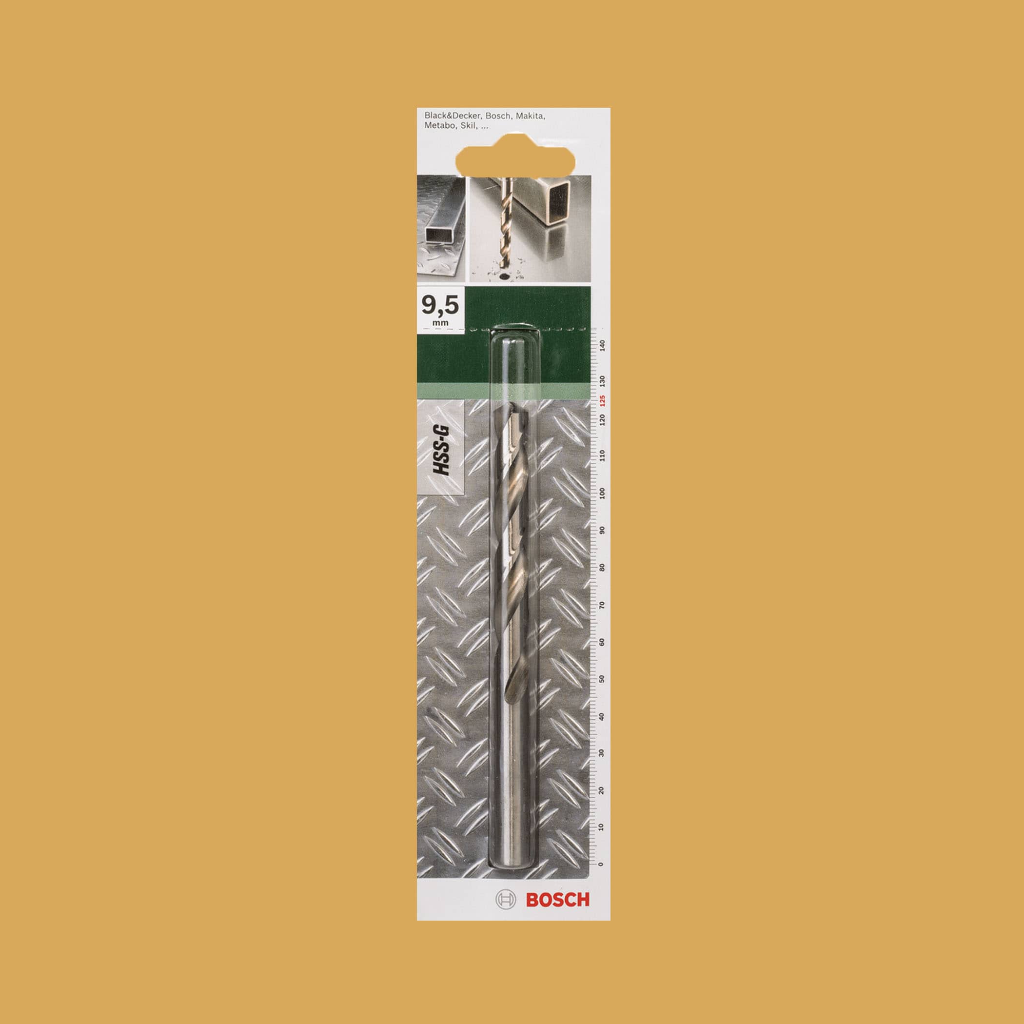 Bosch Metal Drill Bit HSS-G 9.5mm - Gallery Image 1